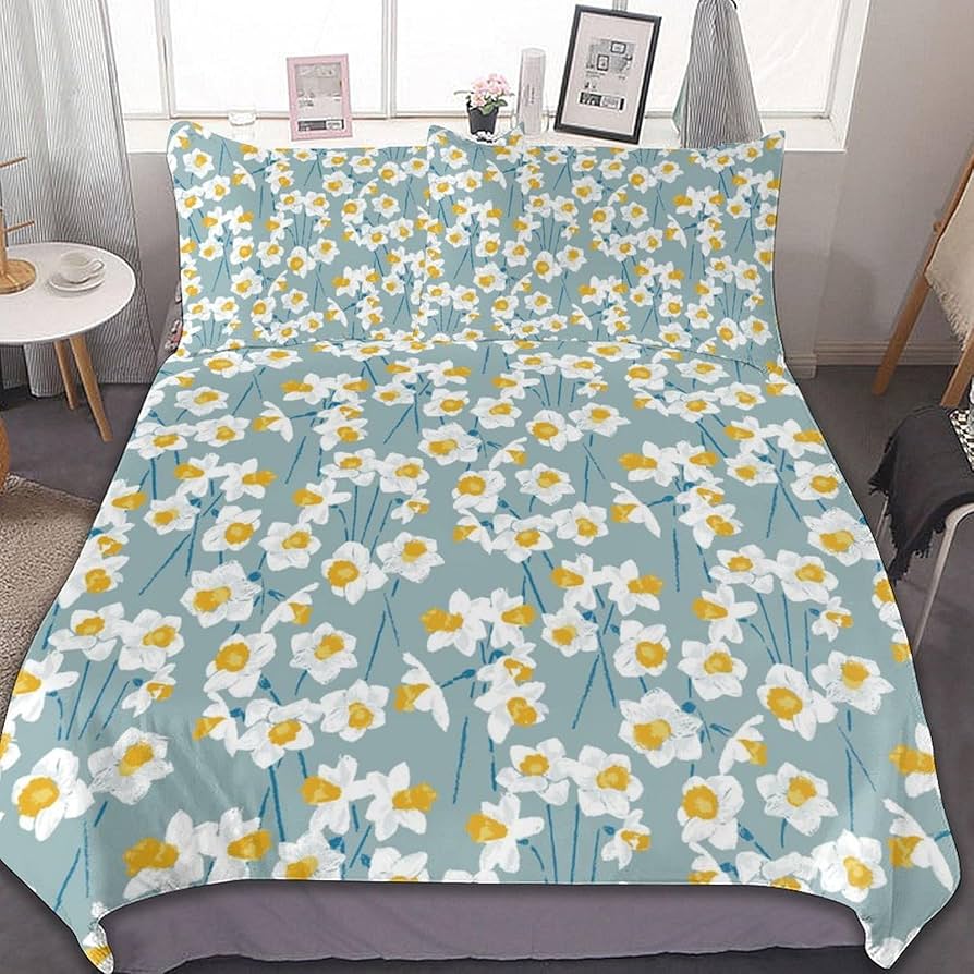 Amazon|3点セット 油絵 デイジー フラワー 花柄 布団カバー 掛け布団 Amazon|3点セット 油絵 デイジー フラワー 花柄 布団カバー 掛け布団