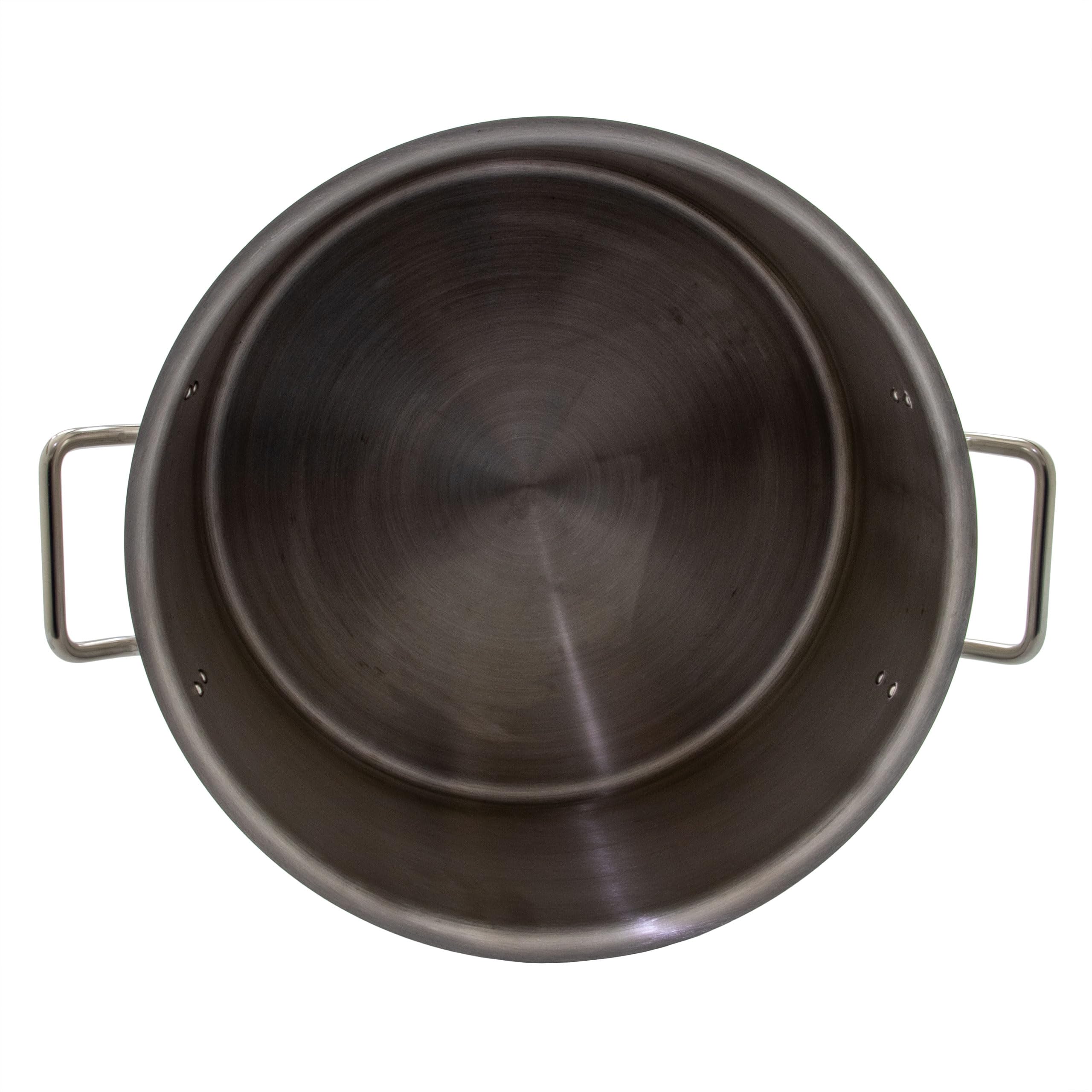 airbrush-city Kochtopf Gastrotopf Topf 24 Liter Edelstahl mit Deckel Großküche Gastronomie