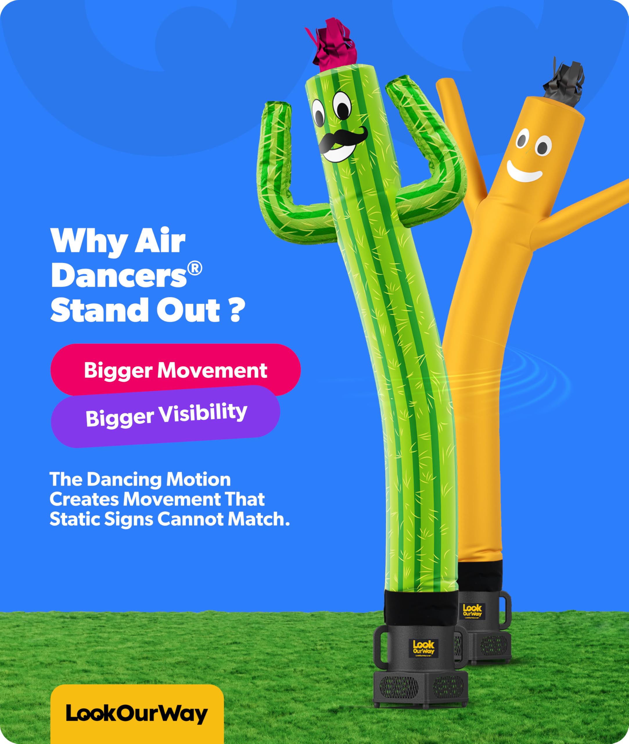 Amazon.com : LookOurWay Air Dancers Wacky Waving Inflatable Tube