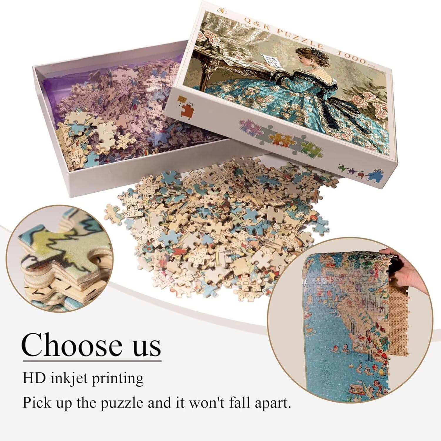 Elegante signora - Puzzle 4000 Pezzi per Adulti - Puzzle fai da te, Intrattenimento Creativo, Arte Moderna, Puzzle Classico per Adulti e Ragazzi dai 12 anni, Idea Regalo Uomo e Donna 140x87cm a-909