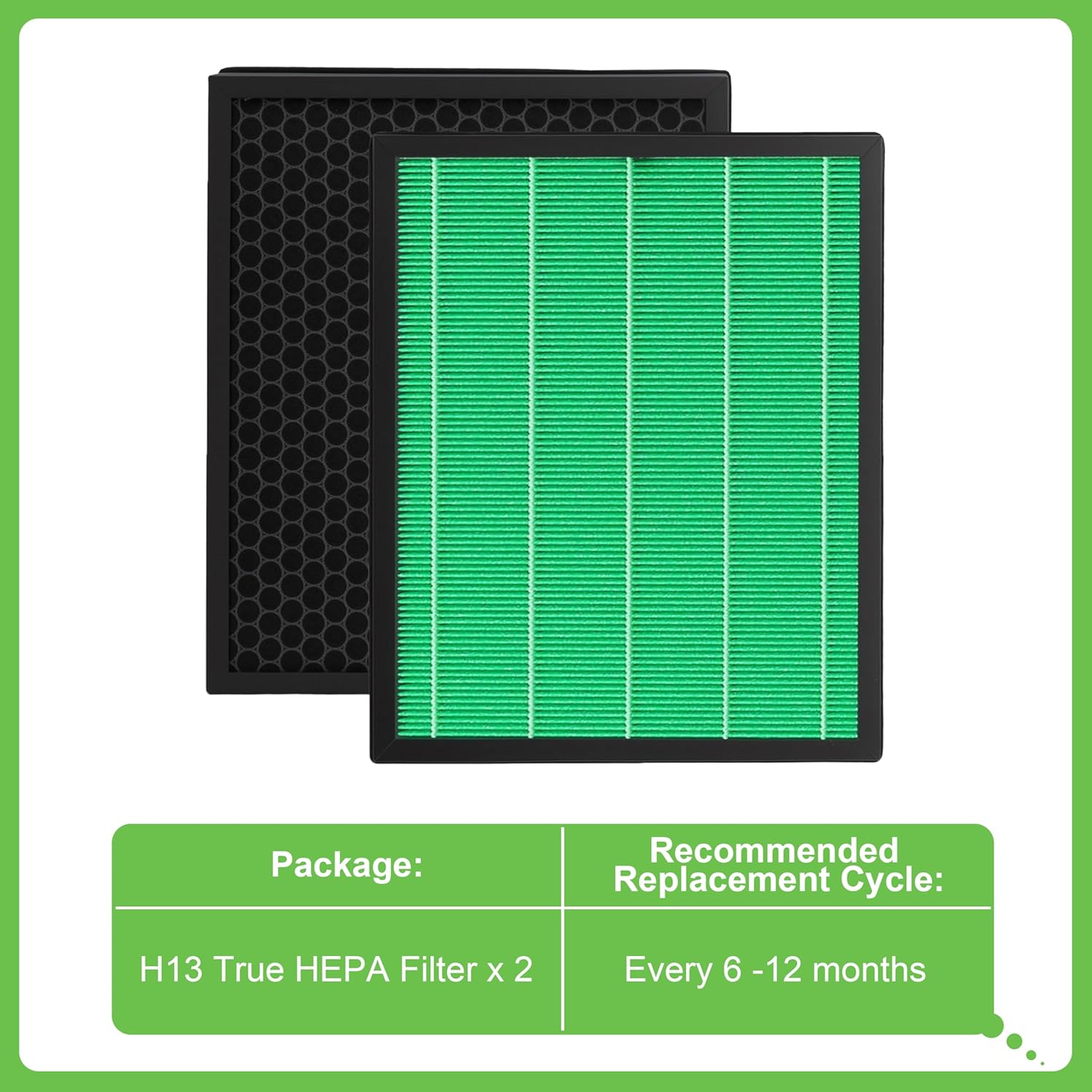Airmega Max2 300 Filter Replacement, Compatible with Coway AIRMEGA Max2 300/300S Air Purifiers, True HEPA & Activated Carbon Filter, Part#AP-1515-FP, 1Set - Image 6