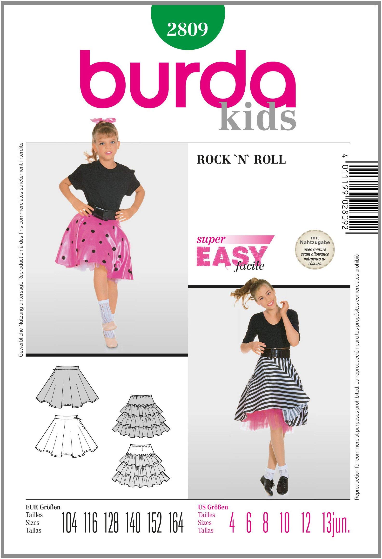 Burda Cutting Sewing Patterns 2809 GR, 104-164