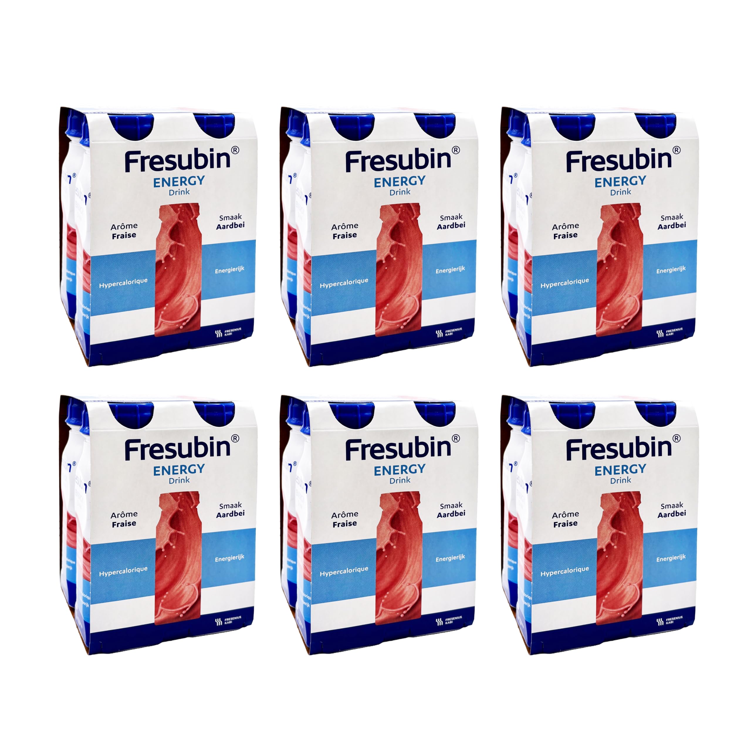 Fresubin Energy Drink - Erdbeere Hochkalorische Trinknahrung von Fresenius Kabi, 300 kcal pro Flasche, glutenfrei, ohne Ballaststoffe ideal bei Mangelernährung (200 ml (24er Pack), Erdbeere)