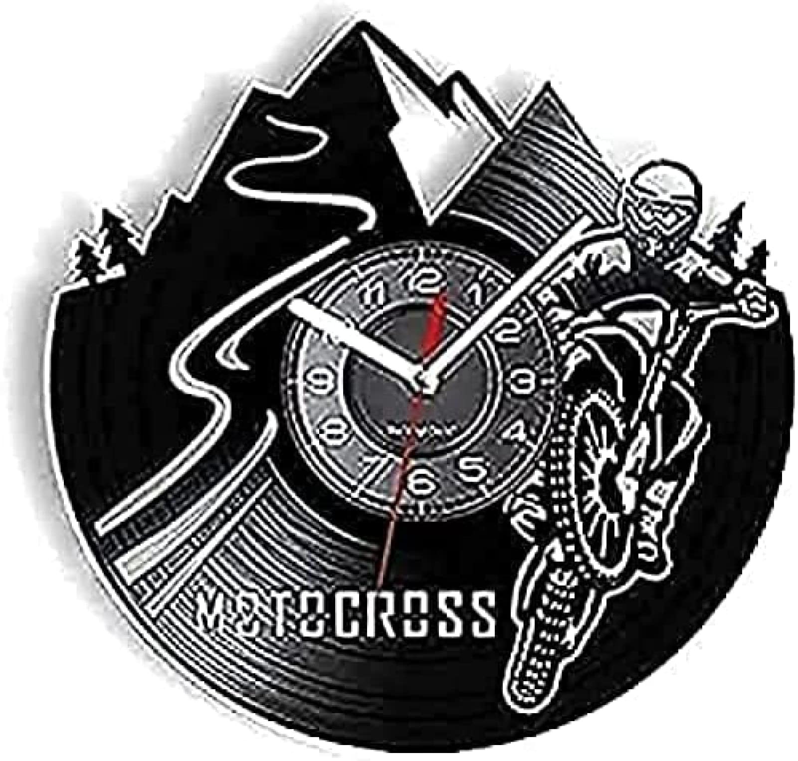 Horloge motocross chambre enfant pour personnaliser un mur vide