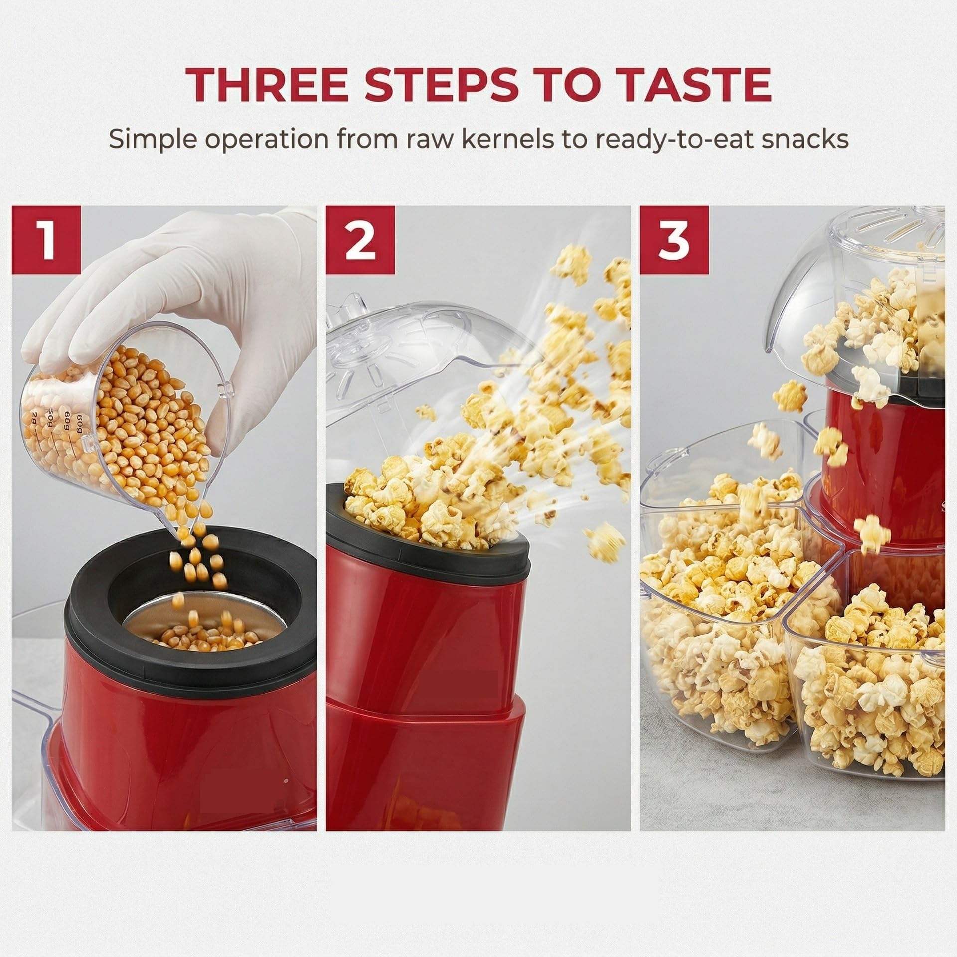 Macchina Elettrica Per Popcorn Ad Aria Calda Uso Domestico