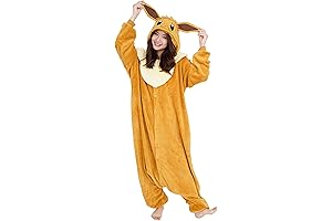 Officially Licensed Pokemon Eevee Kigurumi Onesie: Adult Halloween, Cosplay, Loungewear