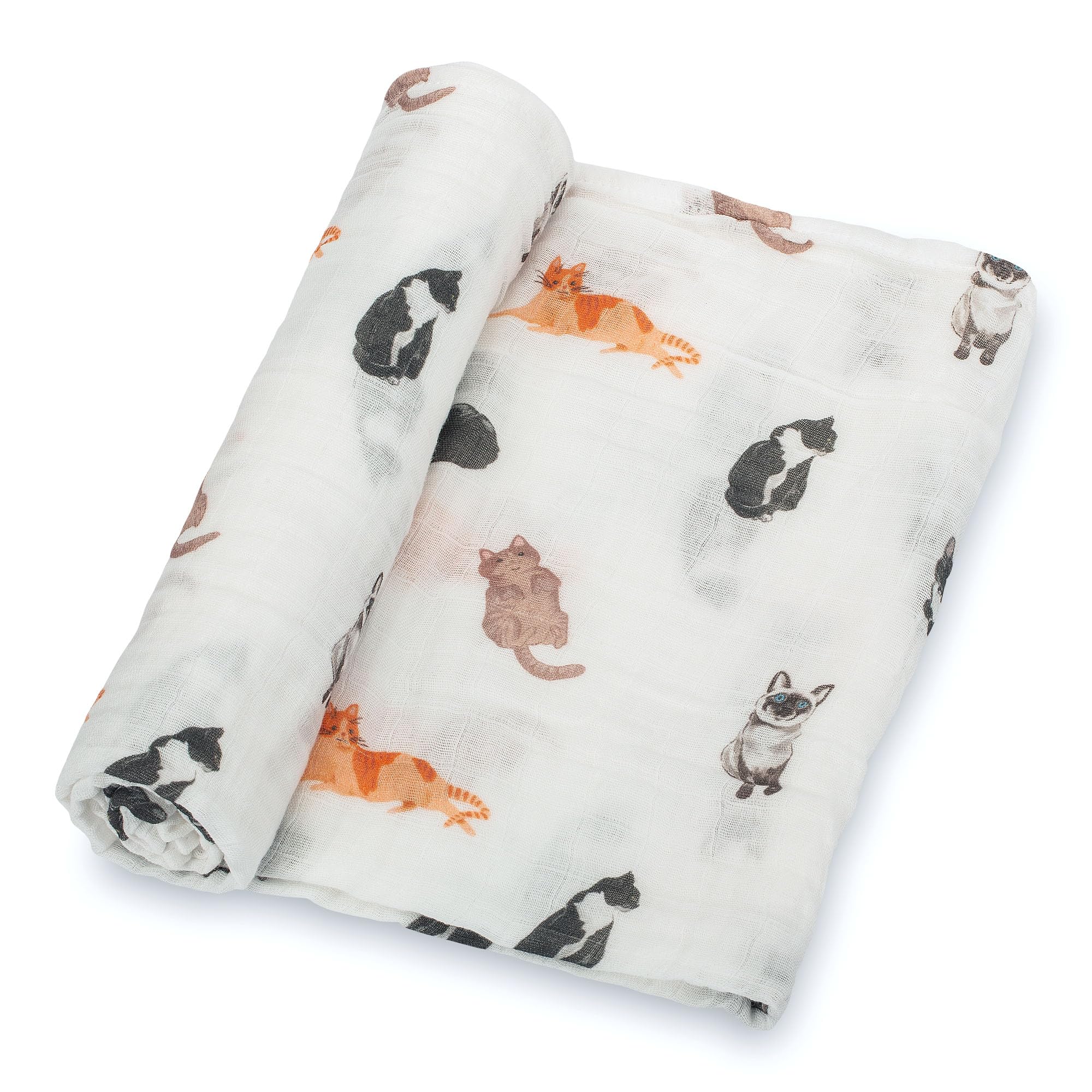 LollyBanks Muślinowy koc do przewijania | 100% bawełna | koc dla noworodka i niemowląt | duży 120 x 119 cm dla dziewcząt | lekki i oddychający |
