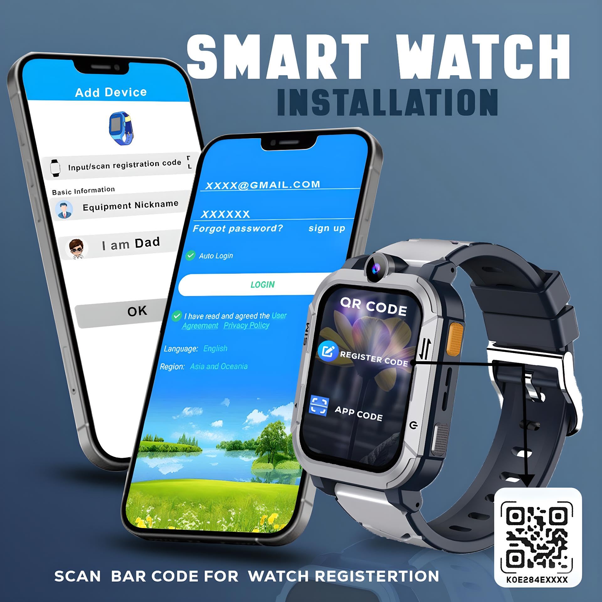 GameSir Musk 5G 5G/4G Kids Smart Watch with GPS Tracker, SIM Calling, Face Unlock, Video Calls, SOS Alerts, IP67 Waterproof, 800mAh Battery, Voice Chat, Live Location (Grey) 3