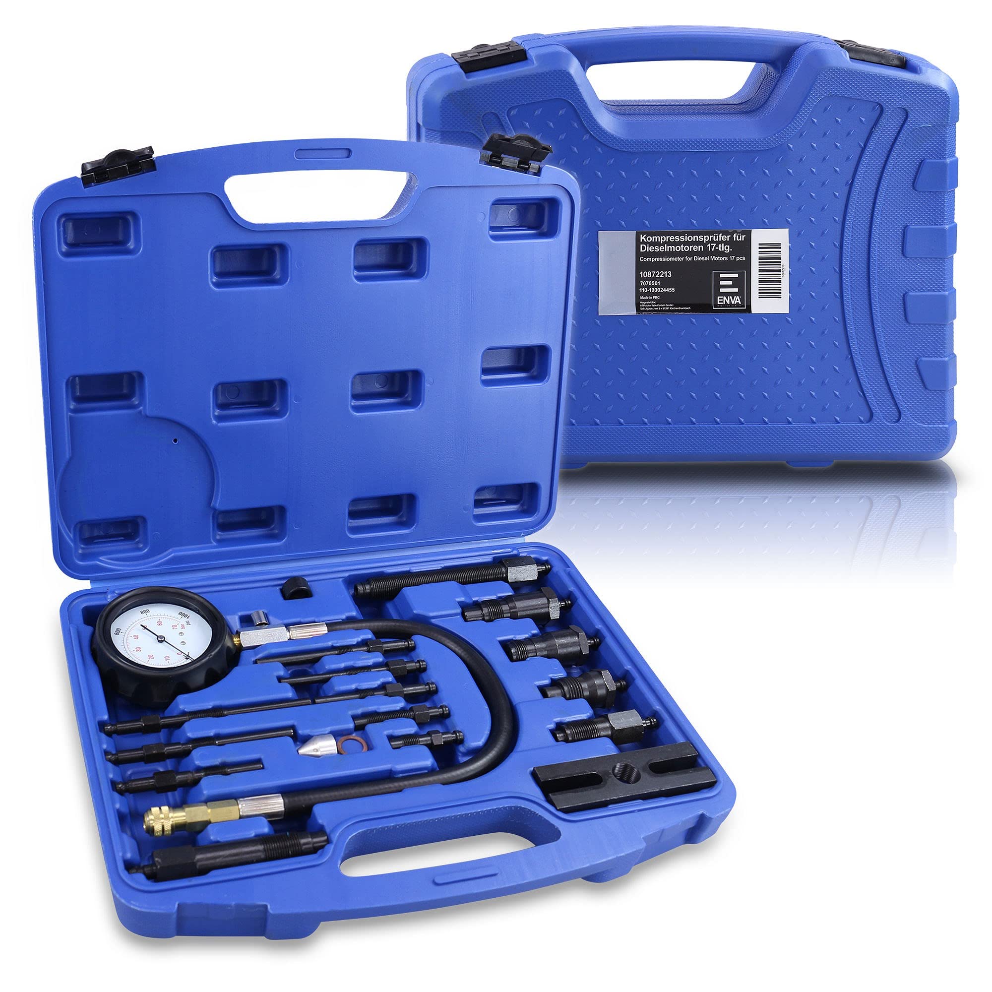 Set di Tester di Compressione Motori Diesel 17TLG. Misuratore di