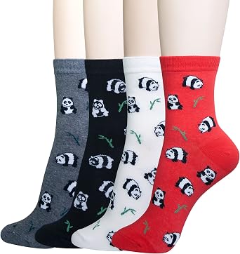 KONY Animal Funny Socks for Women Novelty Cat Dog Panda Gift for Teen Girls | Crazy socks for animal lovers. Gift idea for birthdays, Christmas & stocking stuffers, size 5-9