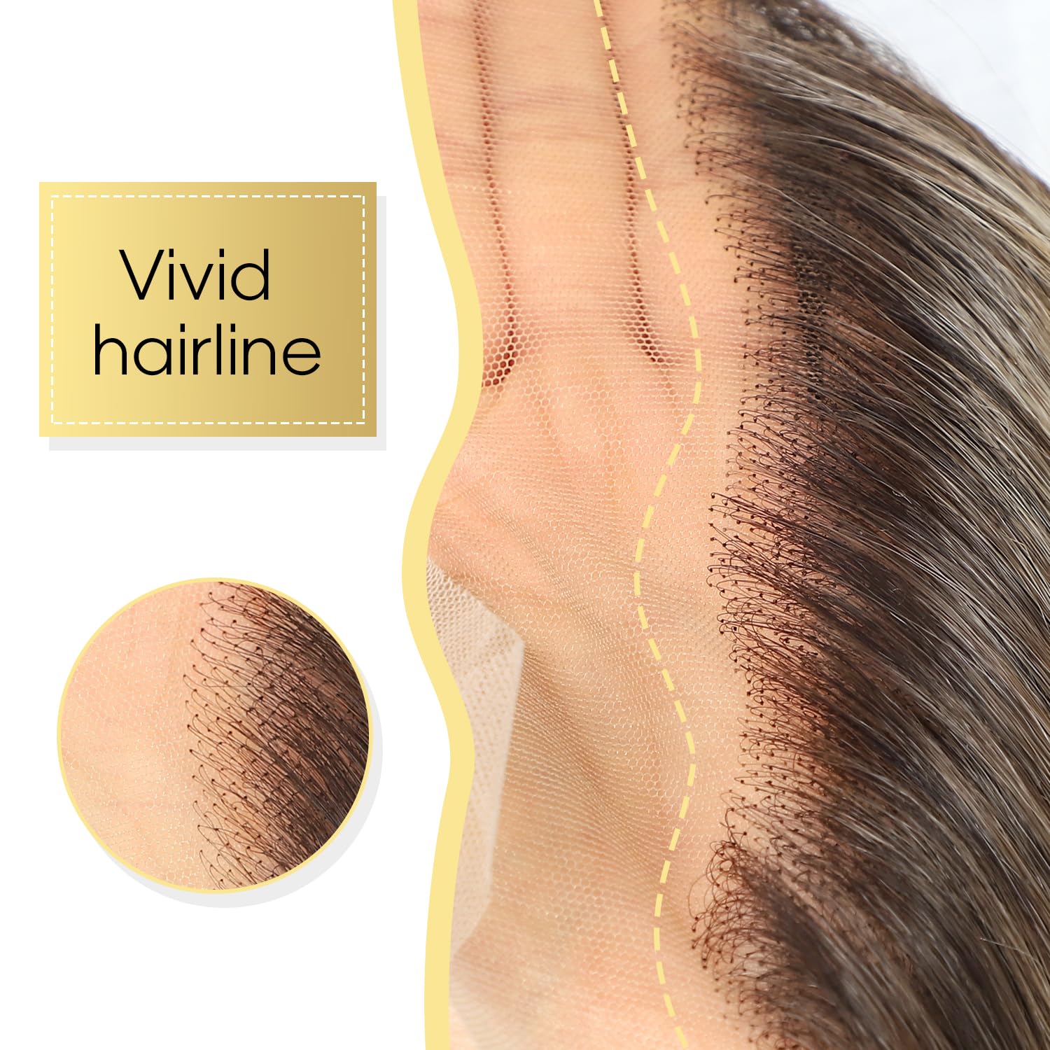 SOMIARIK 13x4 Synthetic Lace Front Wig Short Wavy Pale Blonde With Dark Roots wigs Pre Plucked with Baby Hair Natural Looking 150% Density Heat Resistant Party Date Daily Wear 22 Inch - Image 4