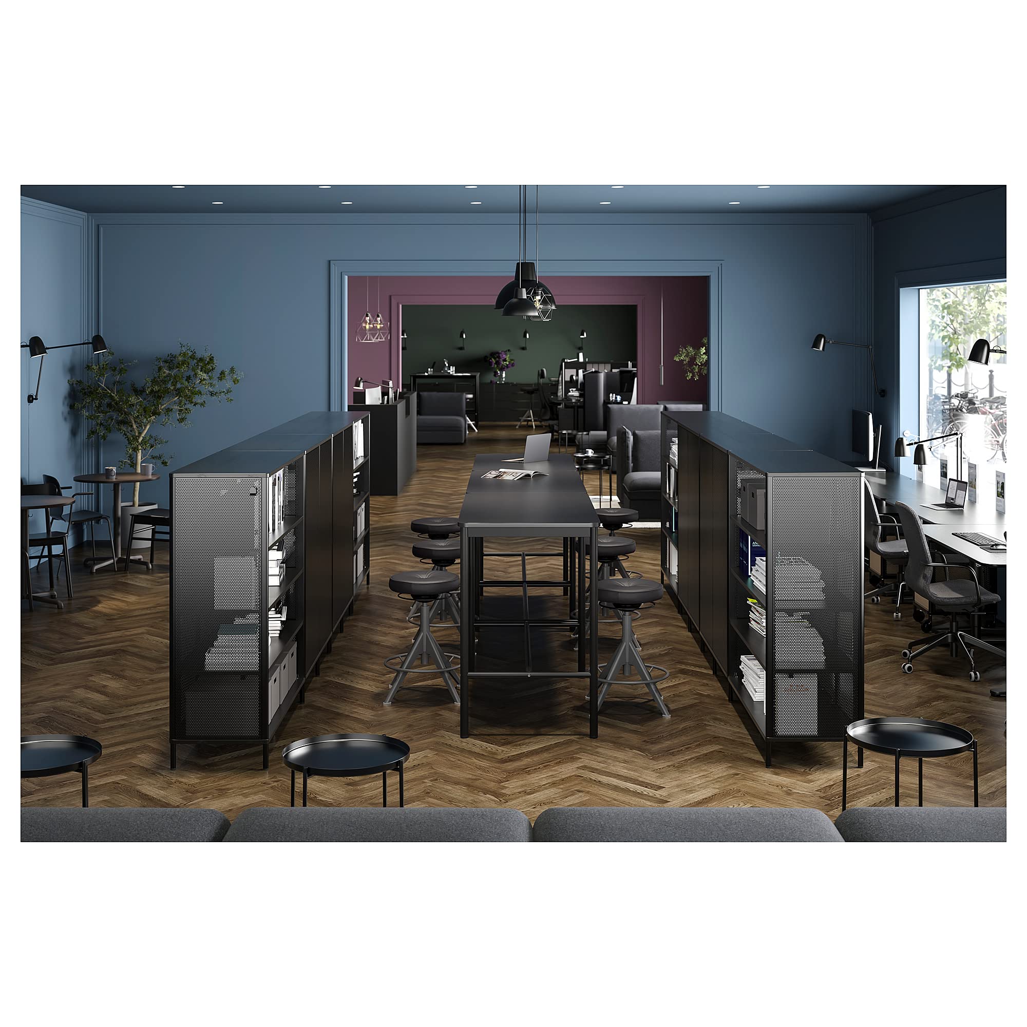 Ikea BEKANT shelving unit, 121 x 134 cm, black : Amazon.se: Home