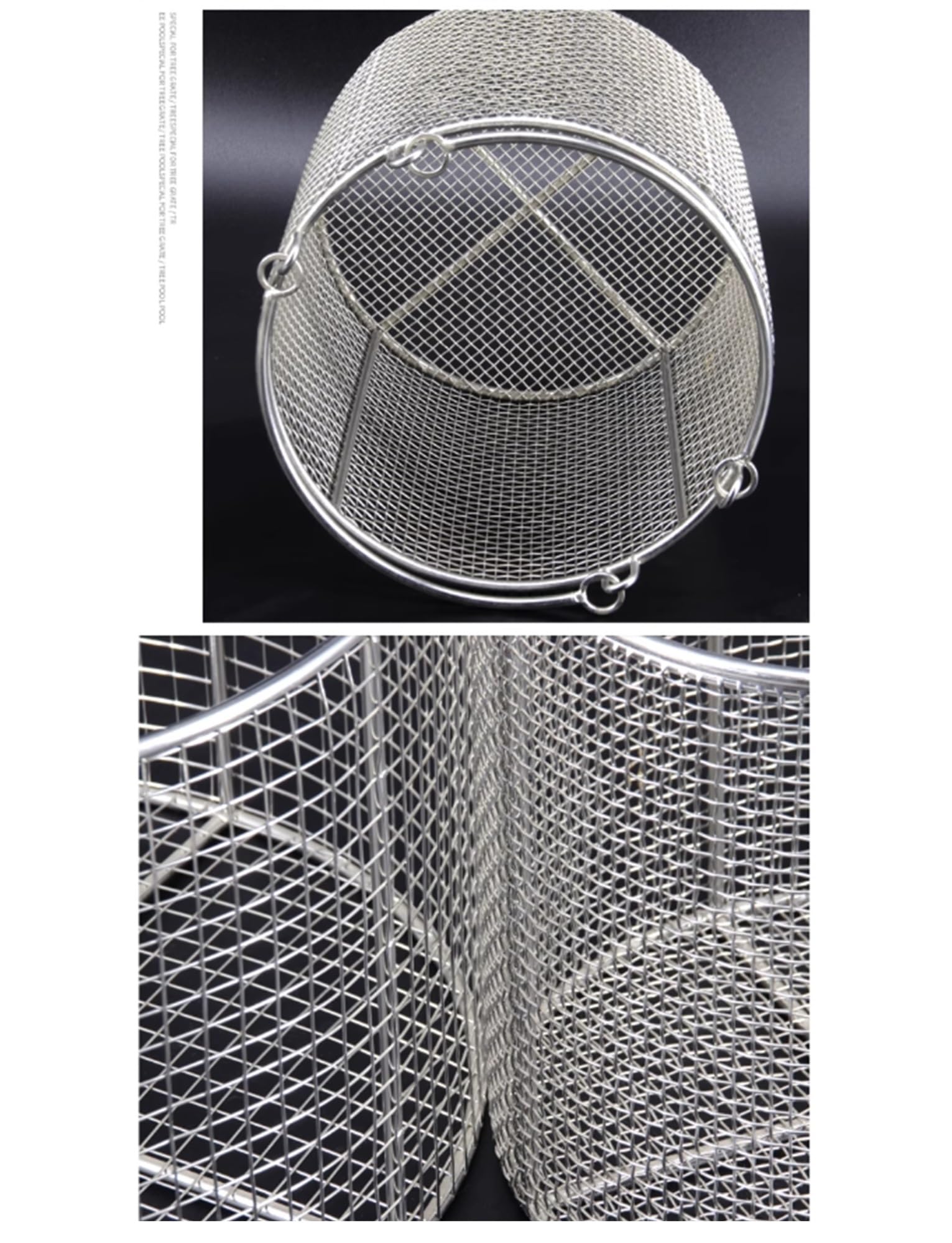Generisch Sterilisationsbehälter mit Tragegriff, Perforierte Körbe Sterilisationskörbe for zahnärztliche Instrumente, Aufbewahrungskorb for den Operationssaal(10mm,40x30cm)