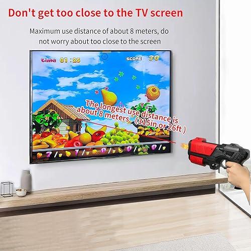 Miniatura 6 de Consola de juegos de TV con más de 100 juegos, consola de videojuegos portátil para niños, sistema de juegos con juego de pistola AR para niños, 2