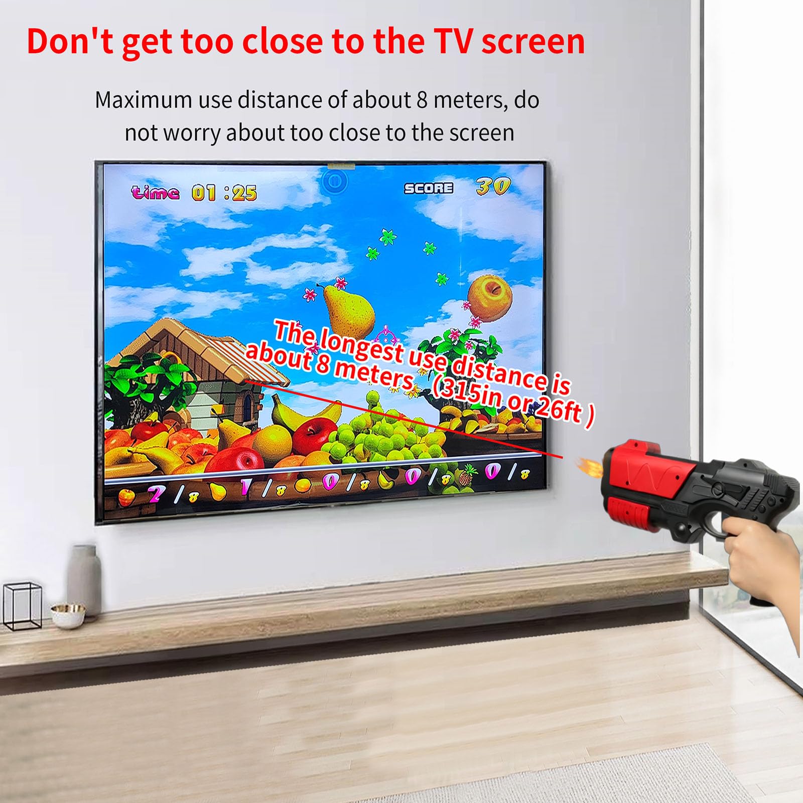 TV Game Console with 100+ Games, Handheld Video GameConsole for Kids, GameSystem with AR Gun Game for Boys,2 GameController, TV Plug& Play, Xmas Birthday Toy Gift for Boys Girls Age 3 +