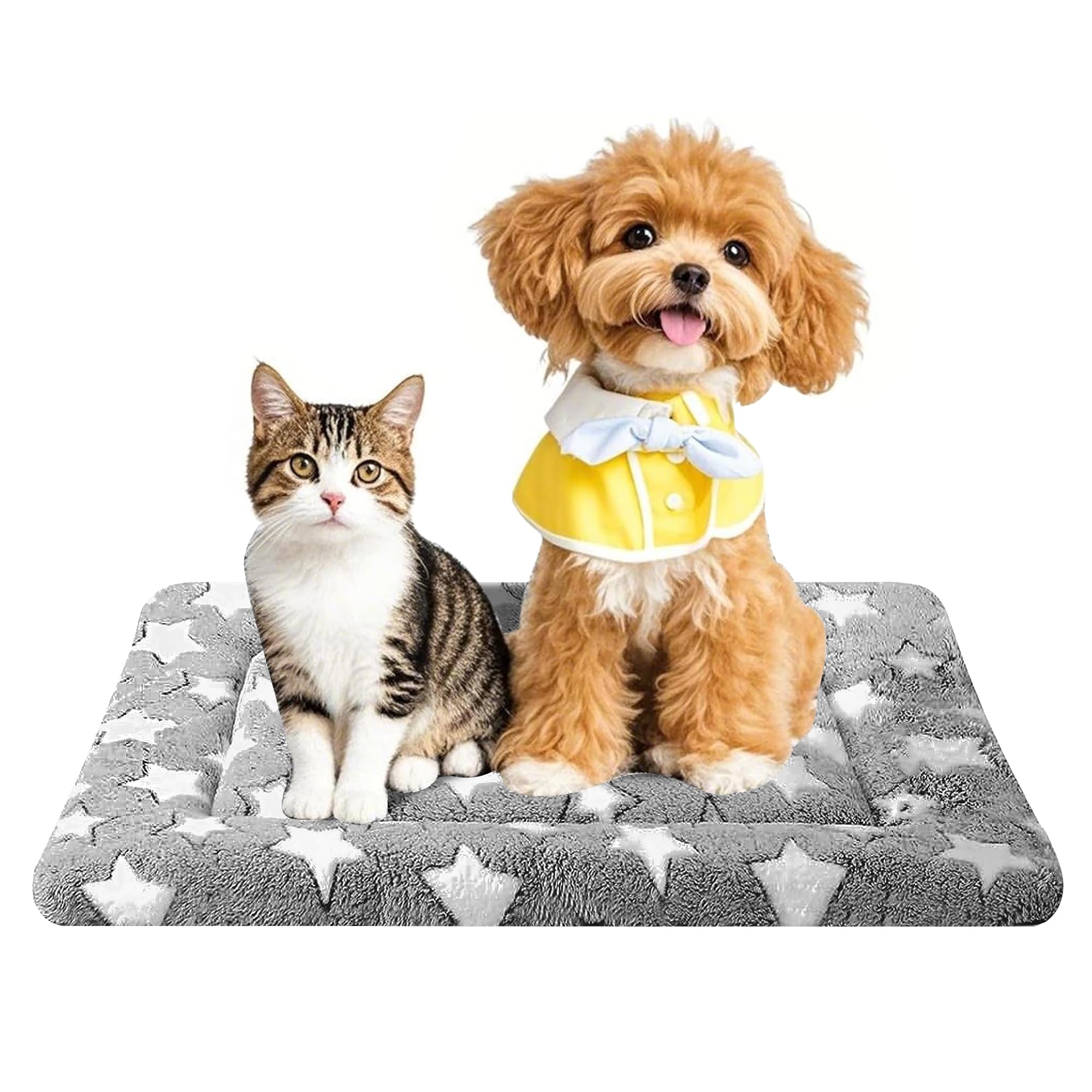 pobopobo Dog Bed Mat, Reversible Crate Pads for Small/Medium/Large Dogs & Cats Sleeping, Portable & Soft, Dog Beds Crate Pad - Machine Washable Dog Mat Bed Kennel Mat Cat Bed S(24“*18”*1.5“)