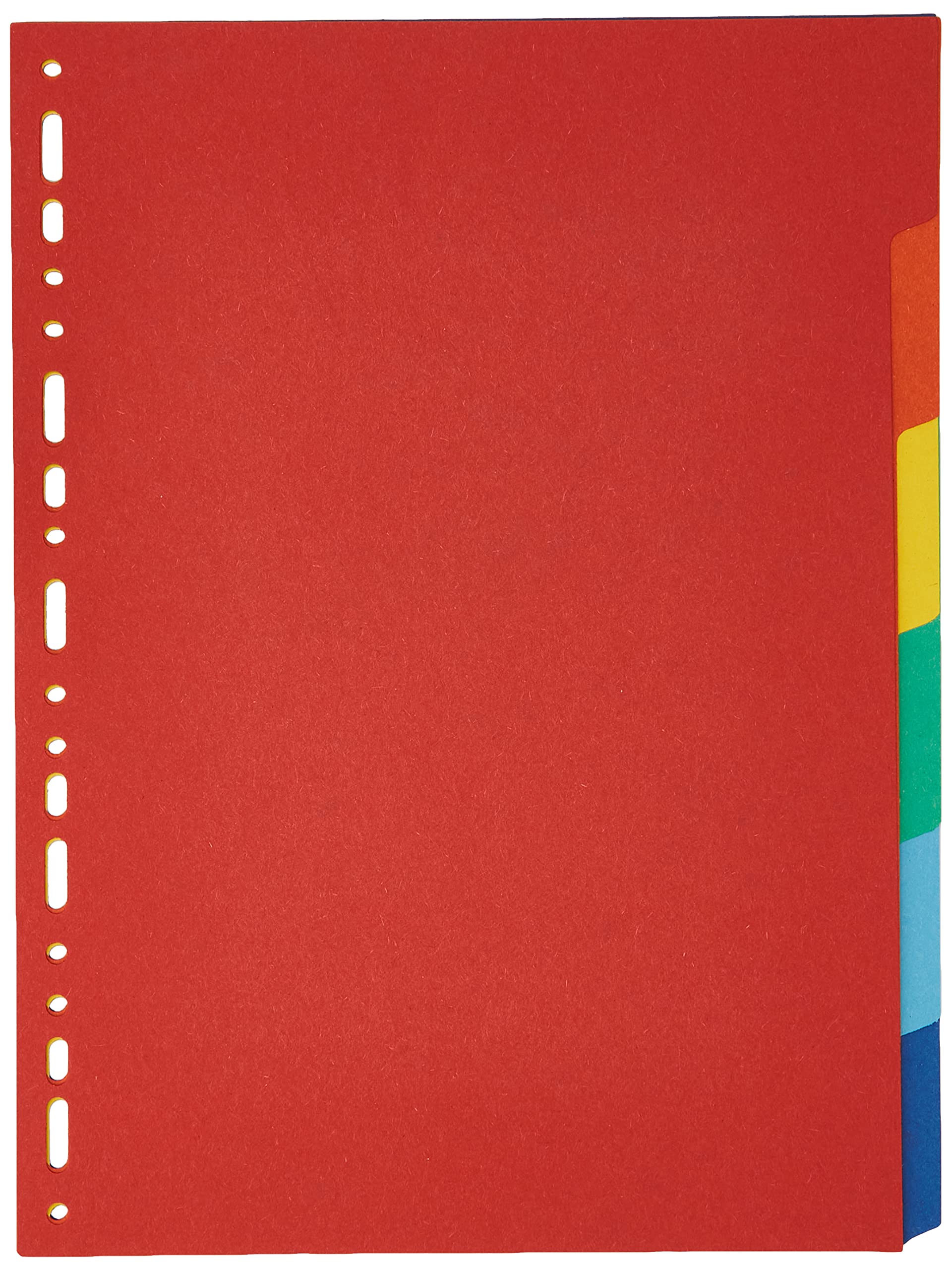 Exacompta - Réf. 2006E - Intercalaires en carte coloris vifs recyclée 220g/m2 avec 6 onglets neutres - Format à classer A4 - Dim