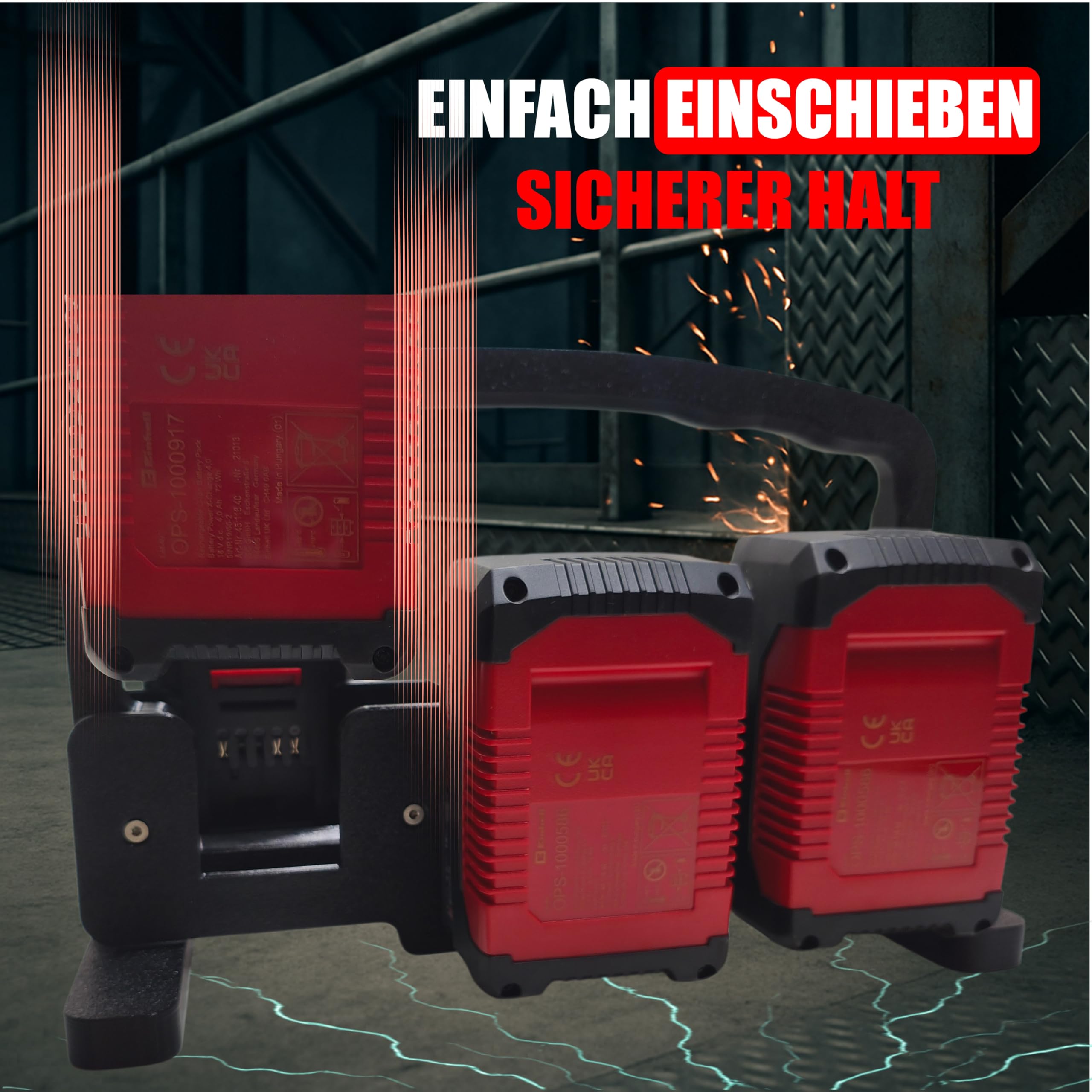Uchwyt ścienny do akumulatorów i ładowarek Einhell [Made in Germany] uchwyt na akumulator do akumulatorów 18 V – Einhell uchwyt ścienny do ładowania – uchwyt ścienny do montażu na ścianie do porządku