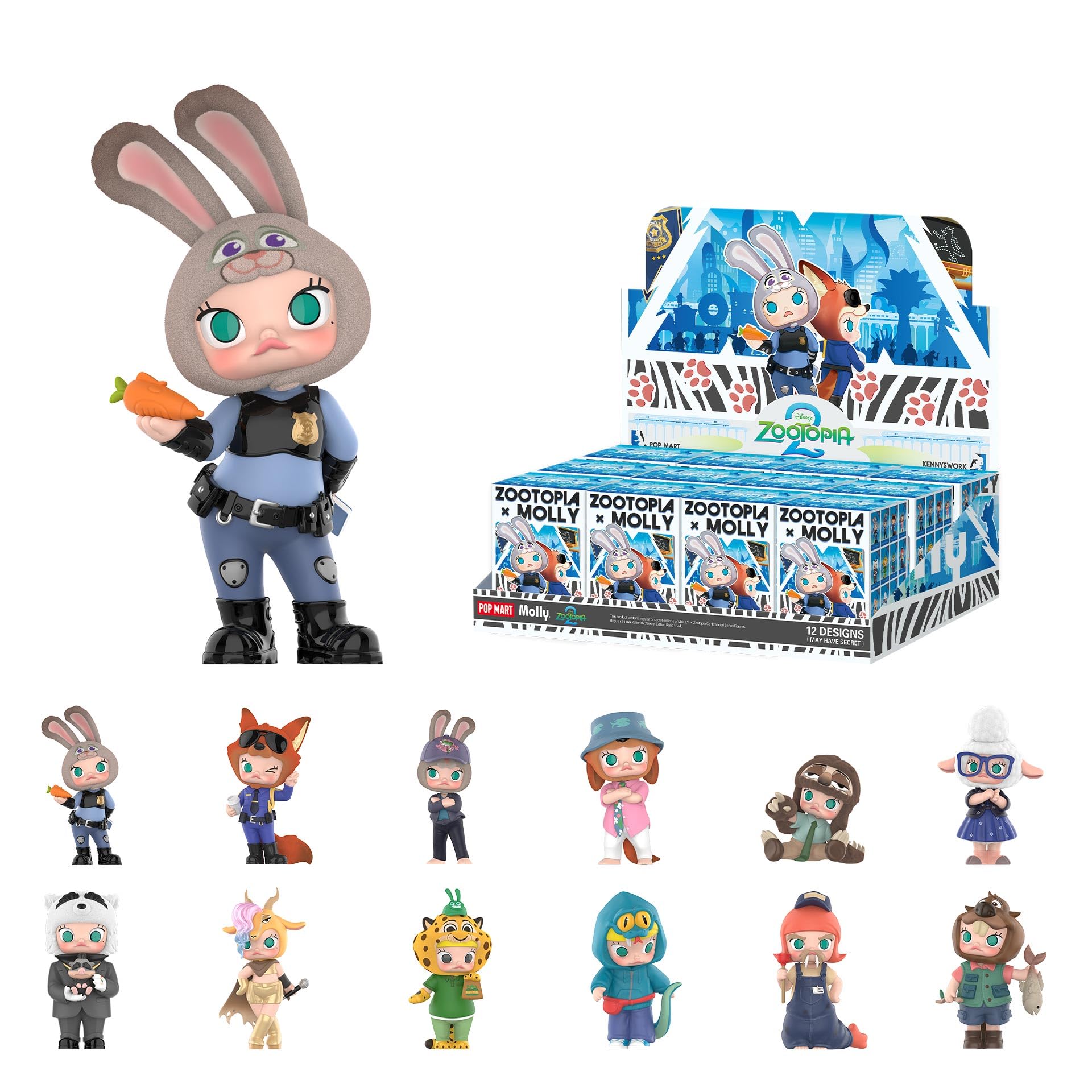 【未開封】Zootopia x Molly フィギュア 4点セット POP MART Molly × Zootopia Co-Branded Series Blind Box Figures