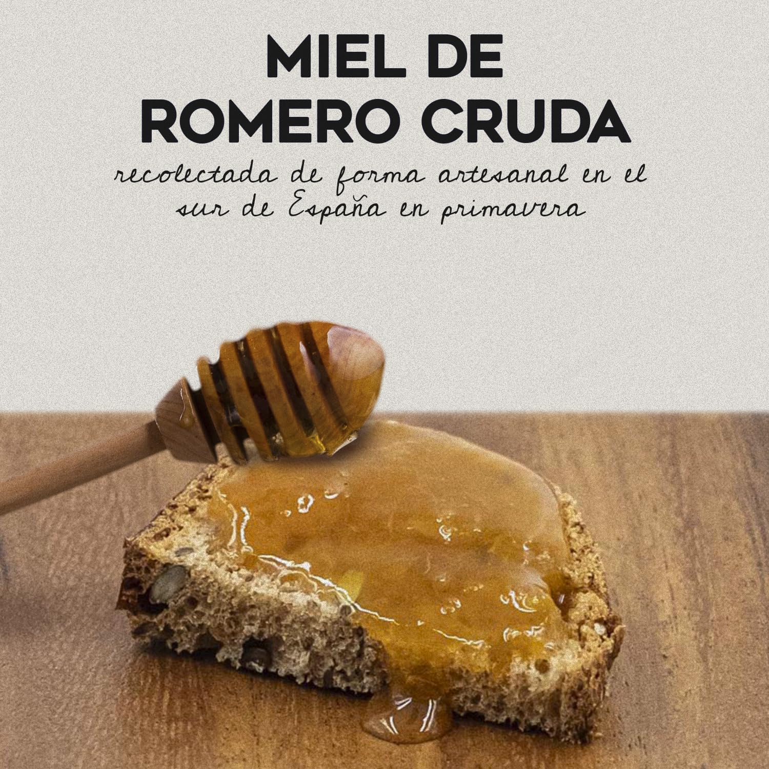 L'Abella Mel | Miel Cruda de Romero 100% Natural | Miel Pura de Abeja Española Sin Pasteurizar Sin Filtrar | Recolección Manual | Apicultura Familiar Directa del Apicultor | 1 kg