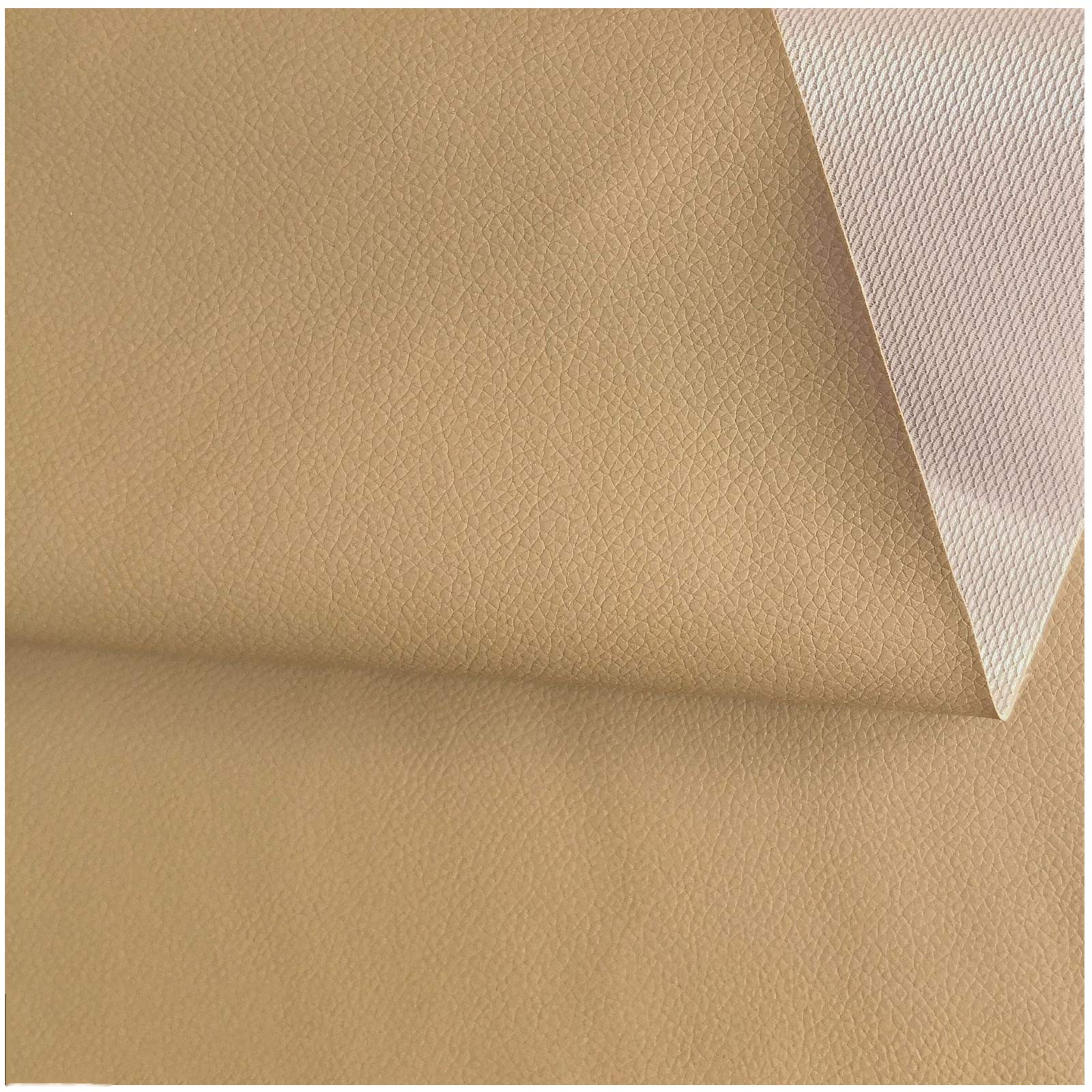 Piel sintética caqui de alta calidad, tapicería de vinilo de piel sintética, tela de poliuretano, ignífuga, impermeable, material de artesanía de piel sintética, 160 cm (varios tamaños opcionales)