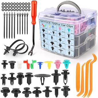 QIIYCCE 725PCS Car Push Retainer Clips & Auto Fasteners Assortment