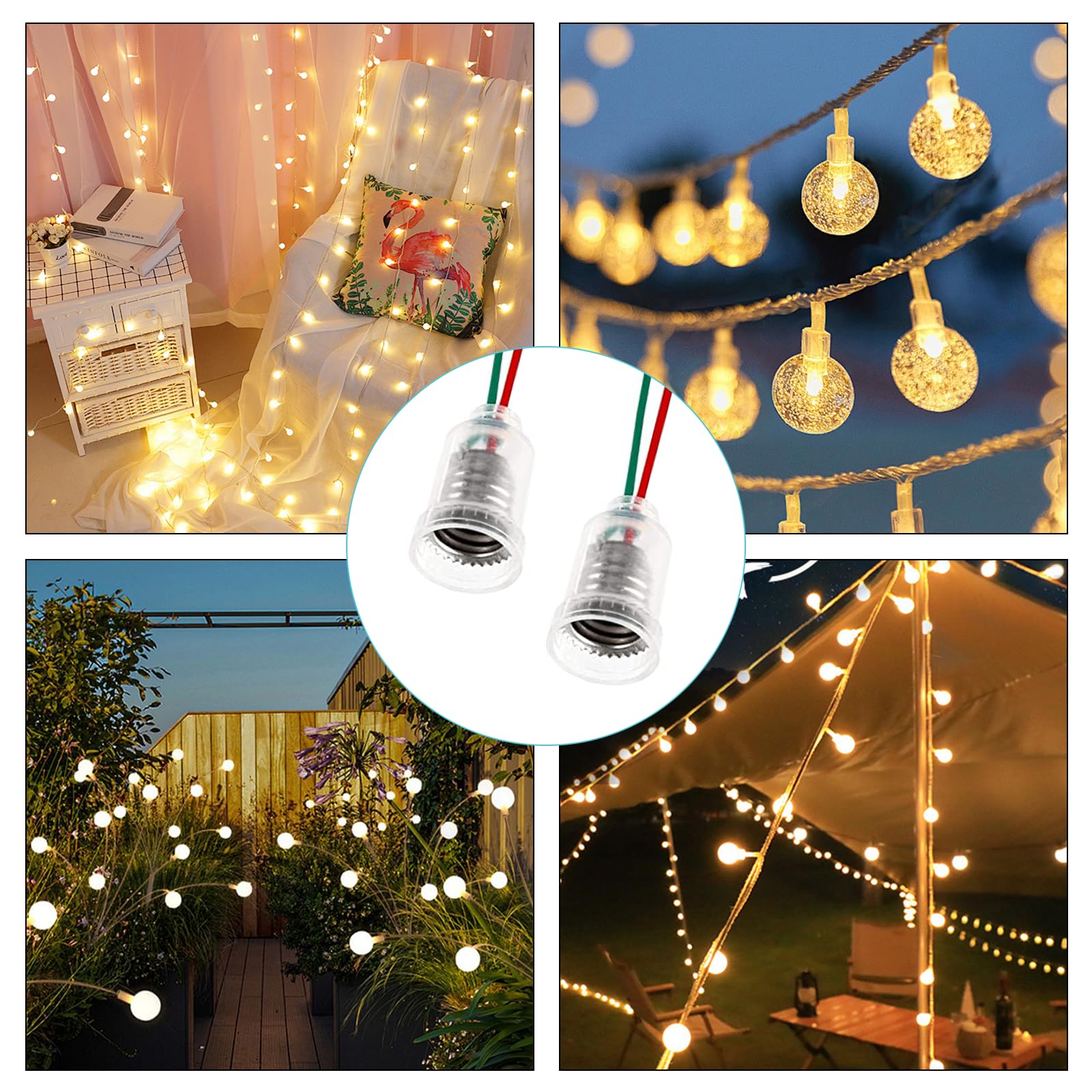 20 sztuk oprawek E10 do lamp E10 z izolowanym drutem, podstawa świetlna, do domu, żarówki LED, test elektryczny