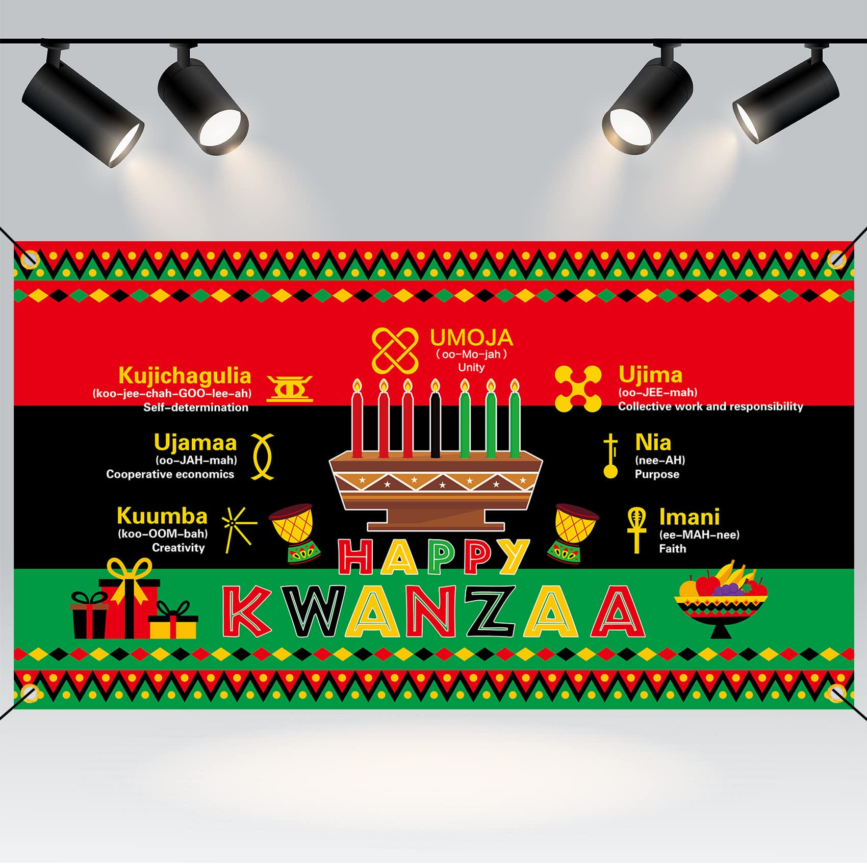 Buy Kwanzaa Decorations Happy Kwanzaa Banner Backdrop African Heritage