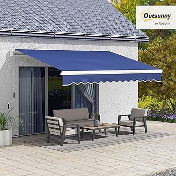 Amazon.com : Outsunny 13' x 8' Retractable Awning, Patio