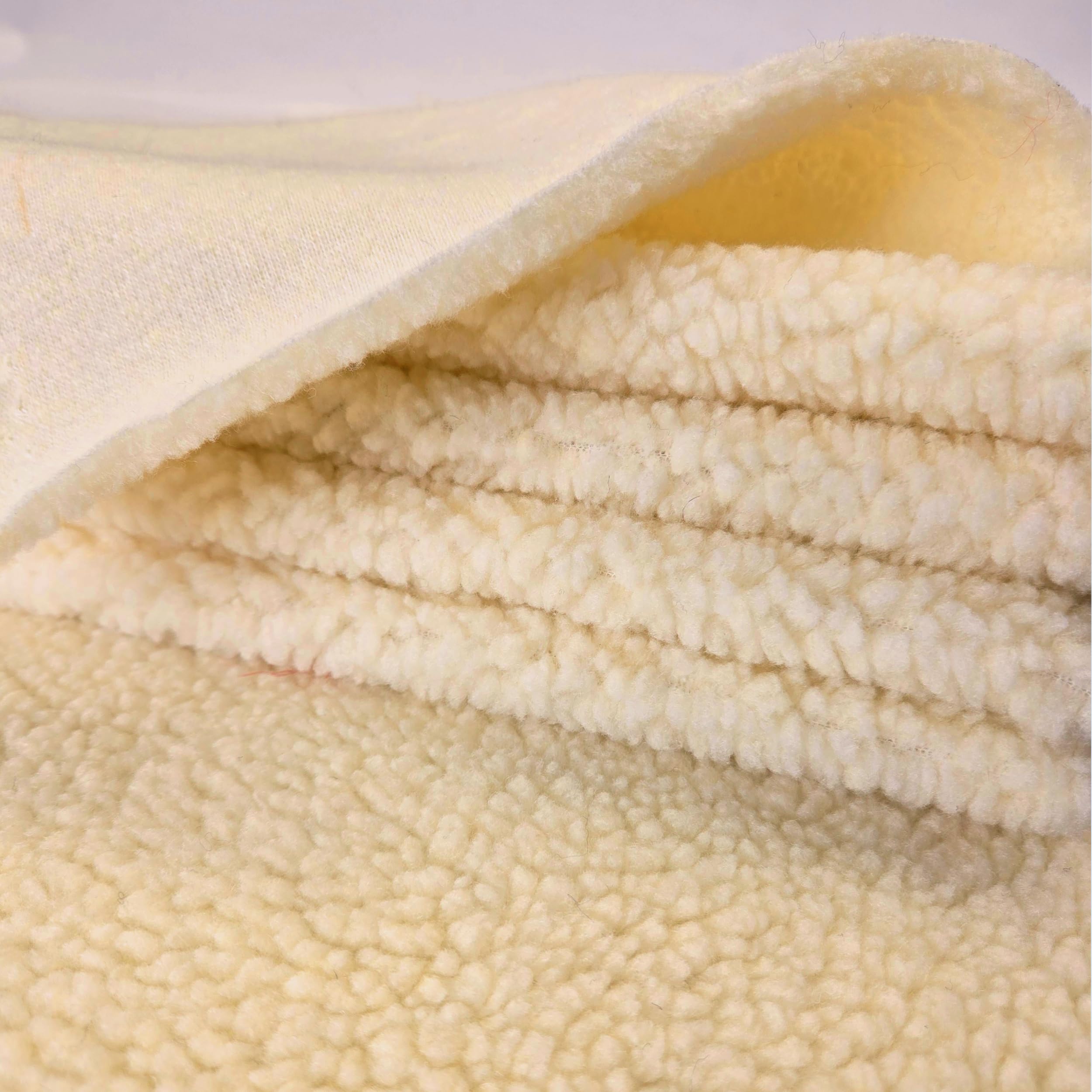 ( color beige)Heavy Duty Sherpa Sheep Skin 60" Wide - 21oz per Yard, 7.7mm Sold by The Yard ()