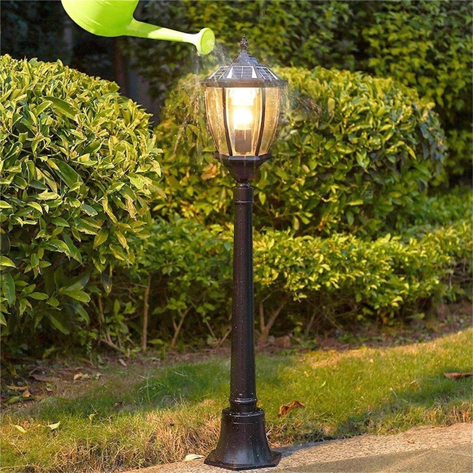 Solarne lampy słupkowe lampy na zewnątrz wiktoriańskie antyczne zewnętrzne solarne lampy uliczne wodoodporne oświetlenie ogrodowe europejska ścieżka krajobrazowa lampa retro słup wysoki słup A