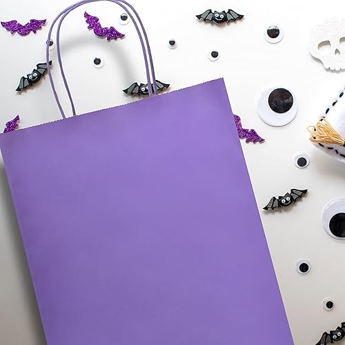 Miniatura 5 de Nexmint Bolsas de papel kraft de 8 x 10.5 pulgadas, bolsas de regalo con asa para cumpleaños, vacaciones, regalos, recuerdos de fiesta, venta al por