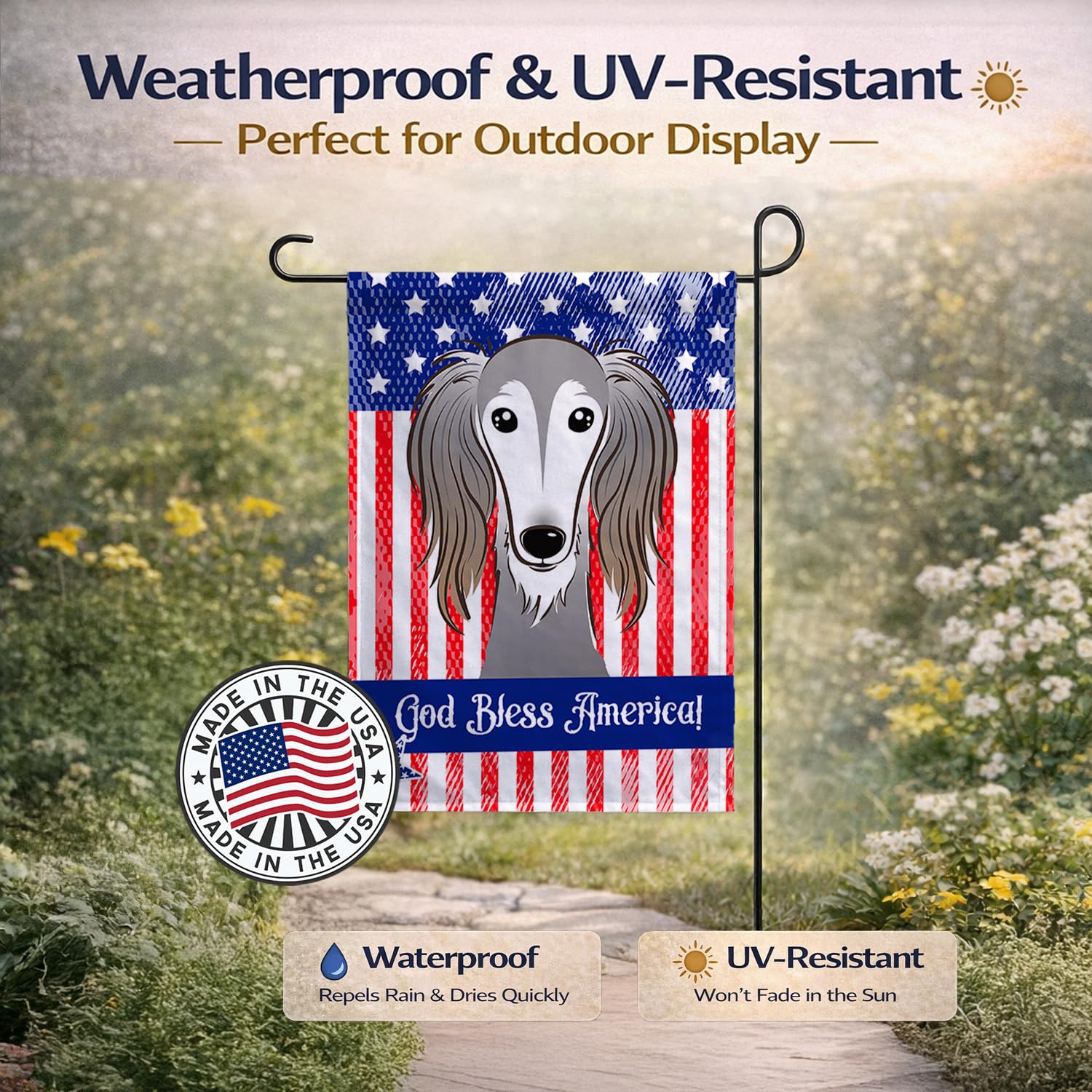Caroline 's Treasures bb2159gf Saluki Garten Flagge, klein, multicolor