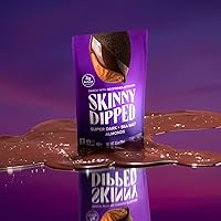 Vista 6 de SkinnyDipped Super Dark Chocolate + Sea Salt - Almendras de chocolate superoscuro y sal marina, aperitivo saludable, vegano, proteínas vegetales