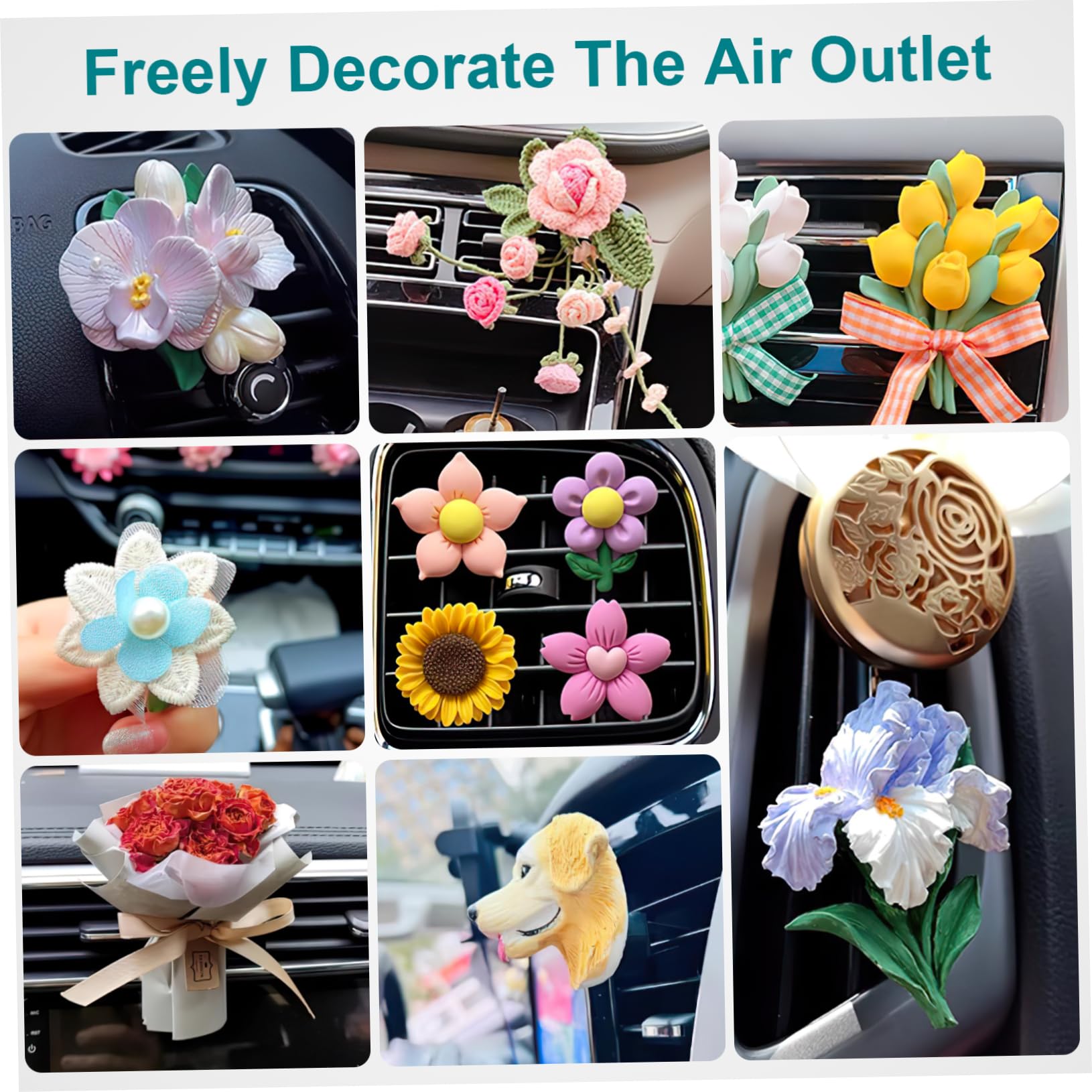 Clip per Bocchette di Ventilazione Auto Nere 100 Pezzi | Metallo e Plastica, Installazione Semplice, Uso Prolungato, per Bocchette Auto e Decorazione DIY