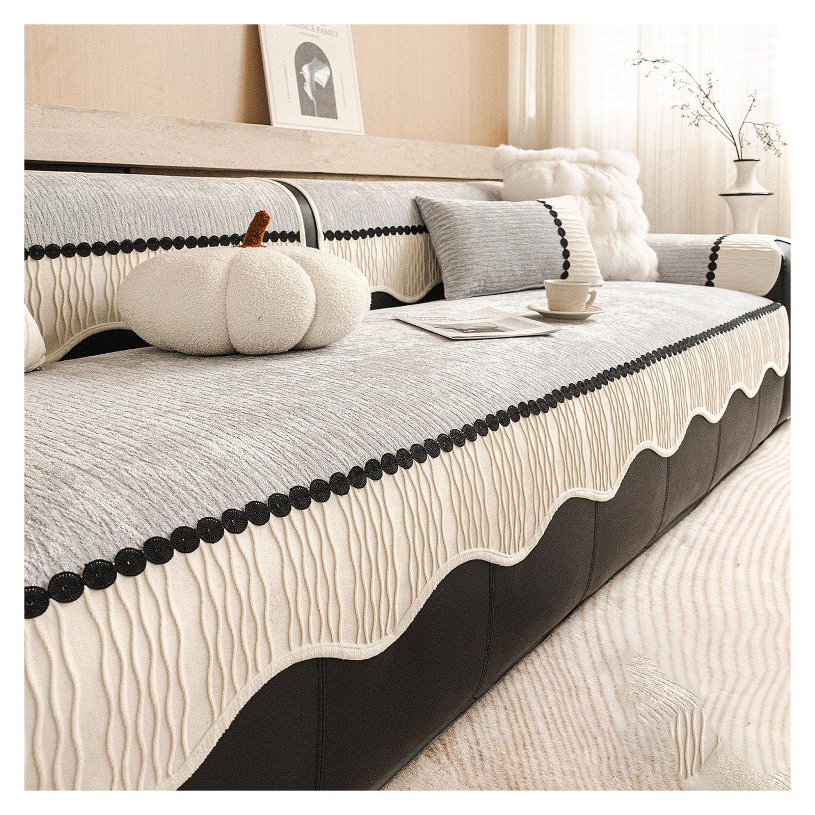 REXVSENL Couch Cover Chenille Washable Pet Protector Sofa Slipcover Anti Scratch Dog Furniture Cover Universal Protector for Home Sectional Sofa
