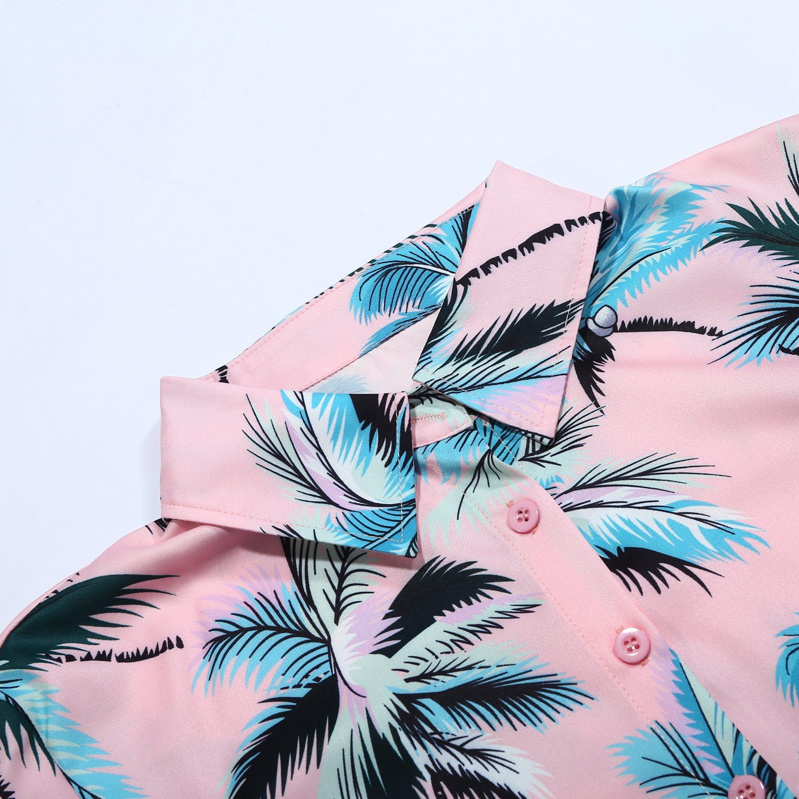 Lustige tropische Hemden für Damen, kurzärmelig, lässig, Sommer, Hawaii, Button-Down, Aloha, Karibik-Kreuzfahrt, Grafik, 80er-Jahre-Shirt, Strand, Bowling-Shirt, Mexiko, Kreuzfahrt, Party, Vintage