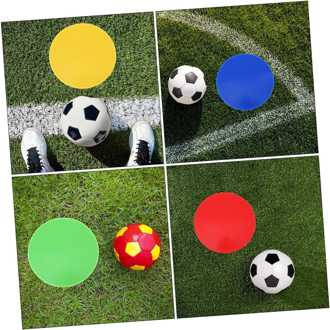 4pcs Landmark Line Sign Pad Soccer Fitness Circle Floor Markers for Classroom Colorful Spot Floor Markers