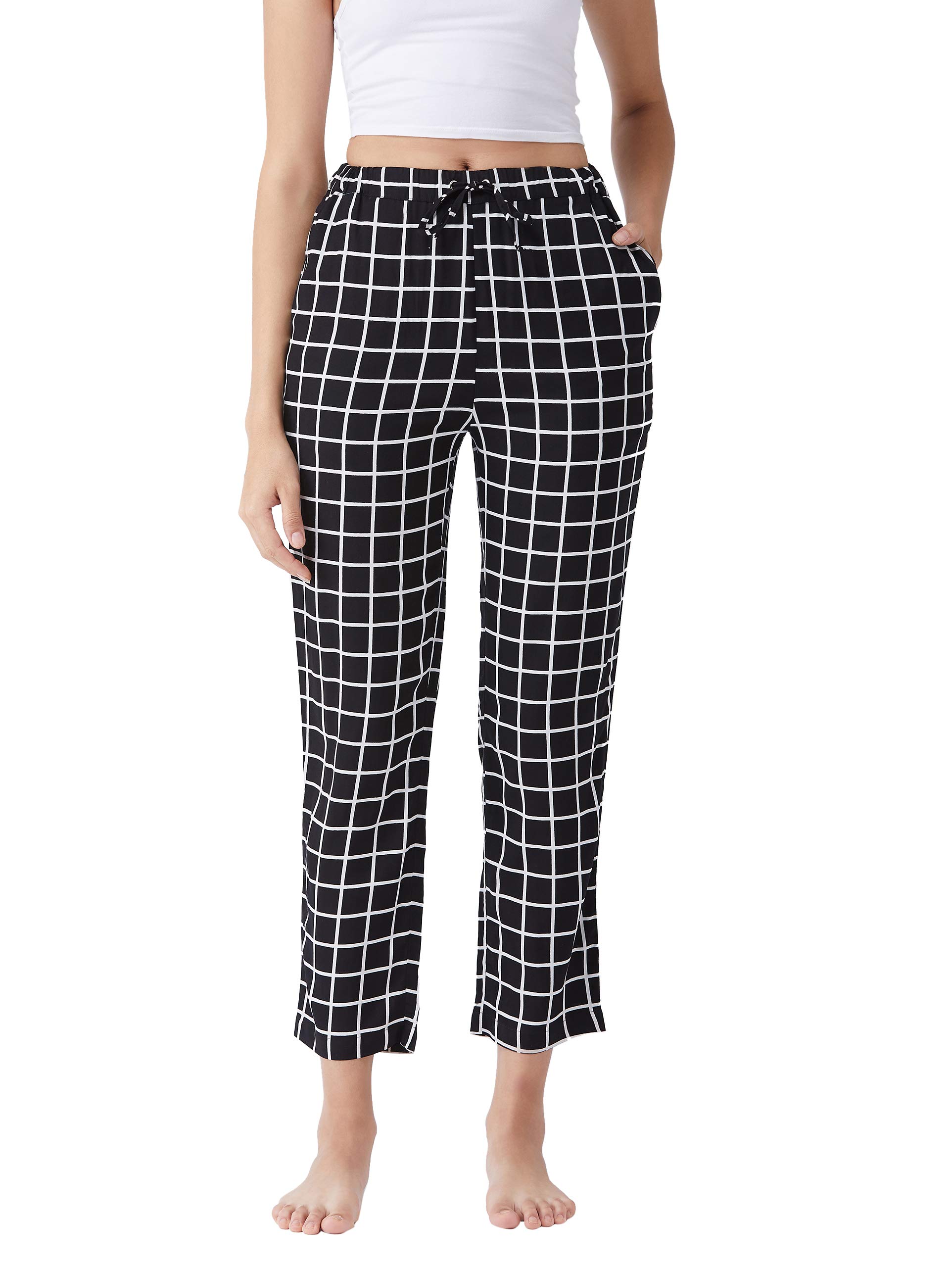 Women Rayon's Regular Length Pocketed Casual Style Pyjama-image-14