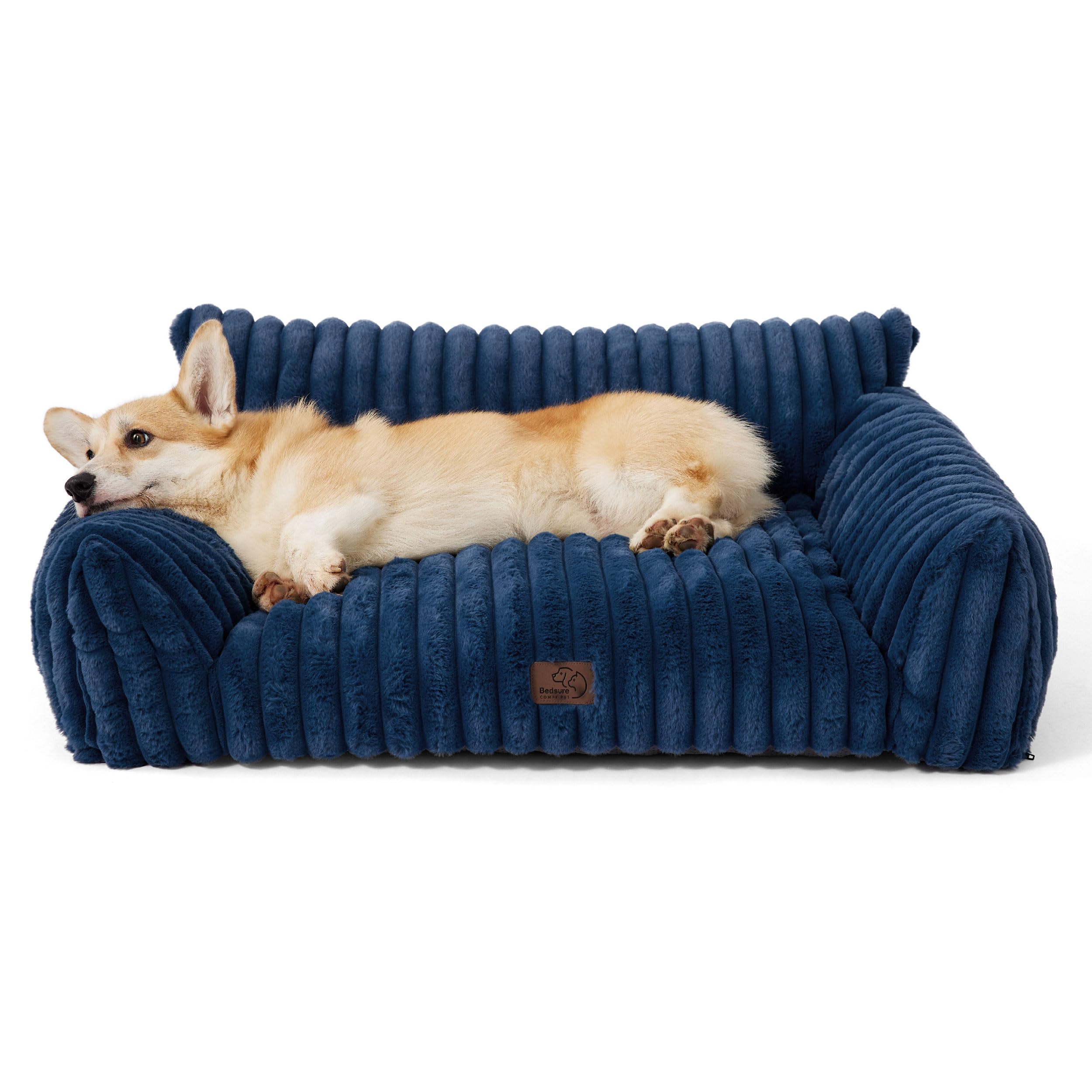 Bedsure ComfyFleece Cute Dog Couch for Medium Dogs - As Seen on TV on Good Day New York