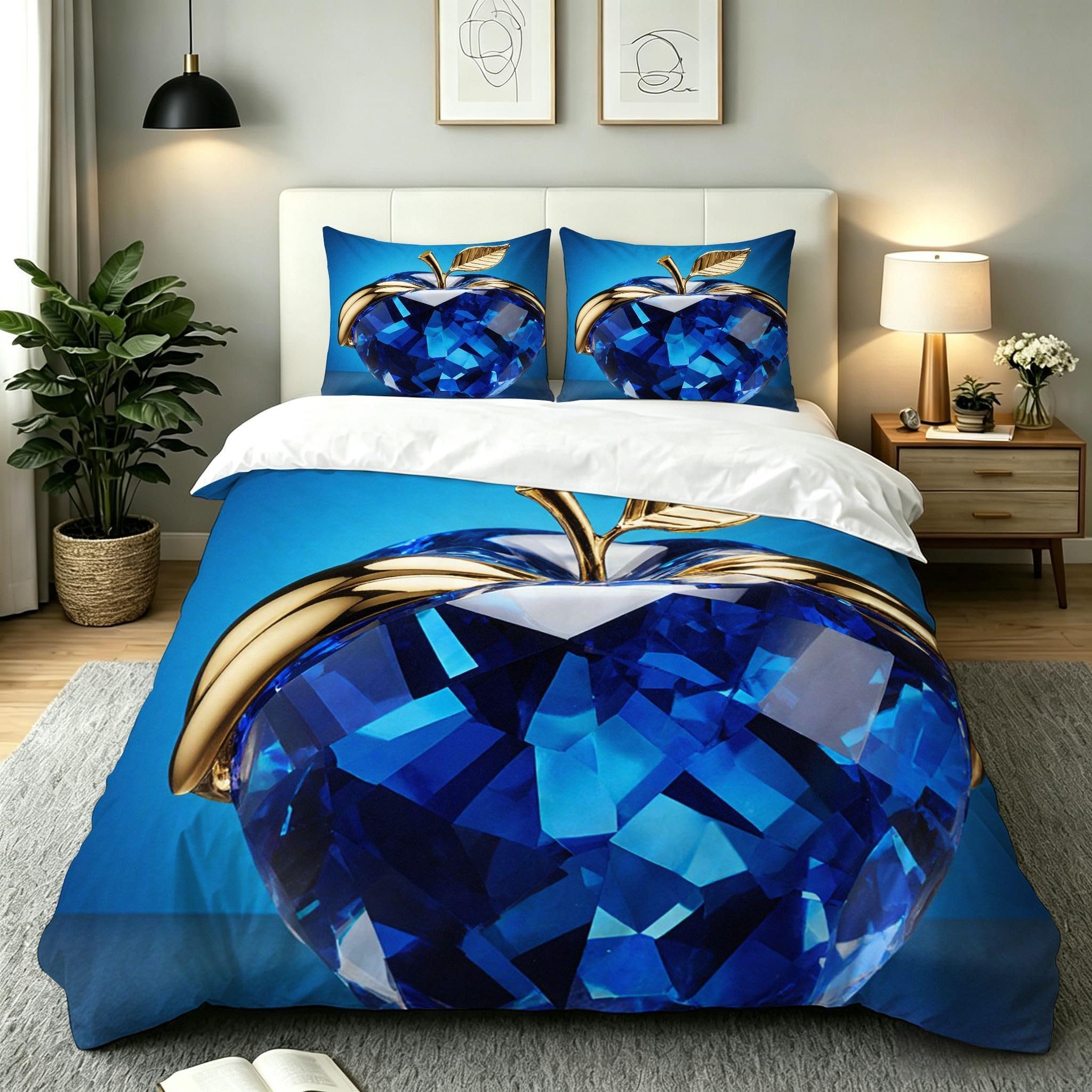 Housse de couette 140x200 avec fermeture éclair pratique et microfibre douce