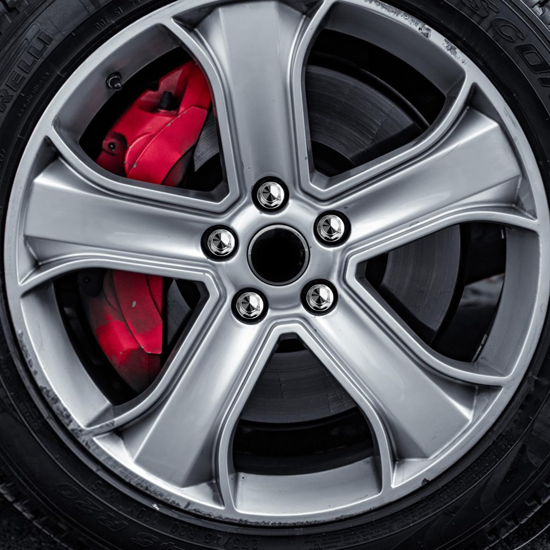 20 dadi esagonali per ruote M12 x 1,5, 19 mm, in lega, cromati, con estremità chiusa, M12 x 1,5, compatibili con la maggior parte delle Ford Focus, Fiesta, Fusion, Escort, Mondeo, Kuga, C-Max