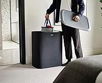 Vista 6 de Joseph Joseph Tota Trio - Cesto separador para ropa sucia de 90 litros/23.8 galones con tapa, 3 bolsas de lavado extraíbles con asas - Negro
