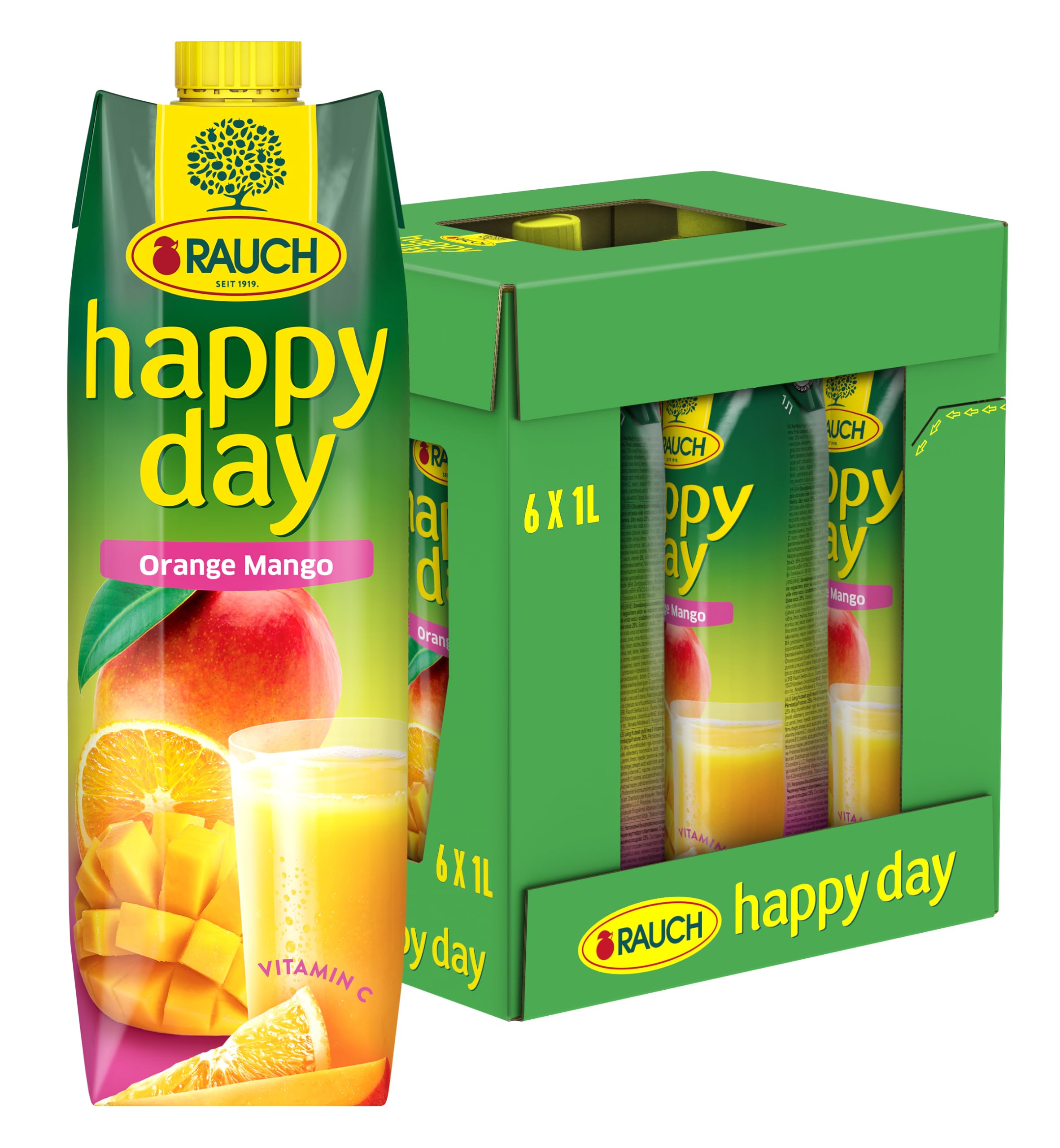 Humo, mango de color naranja, 6 unidades (6 x 1 L)