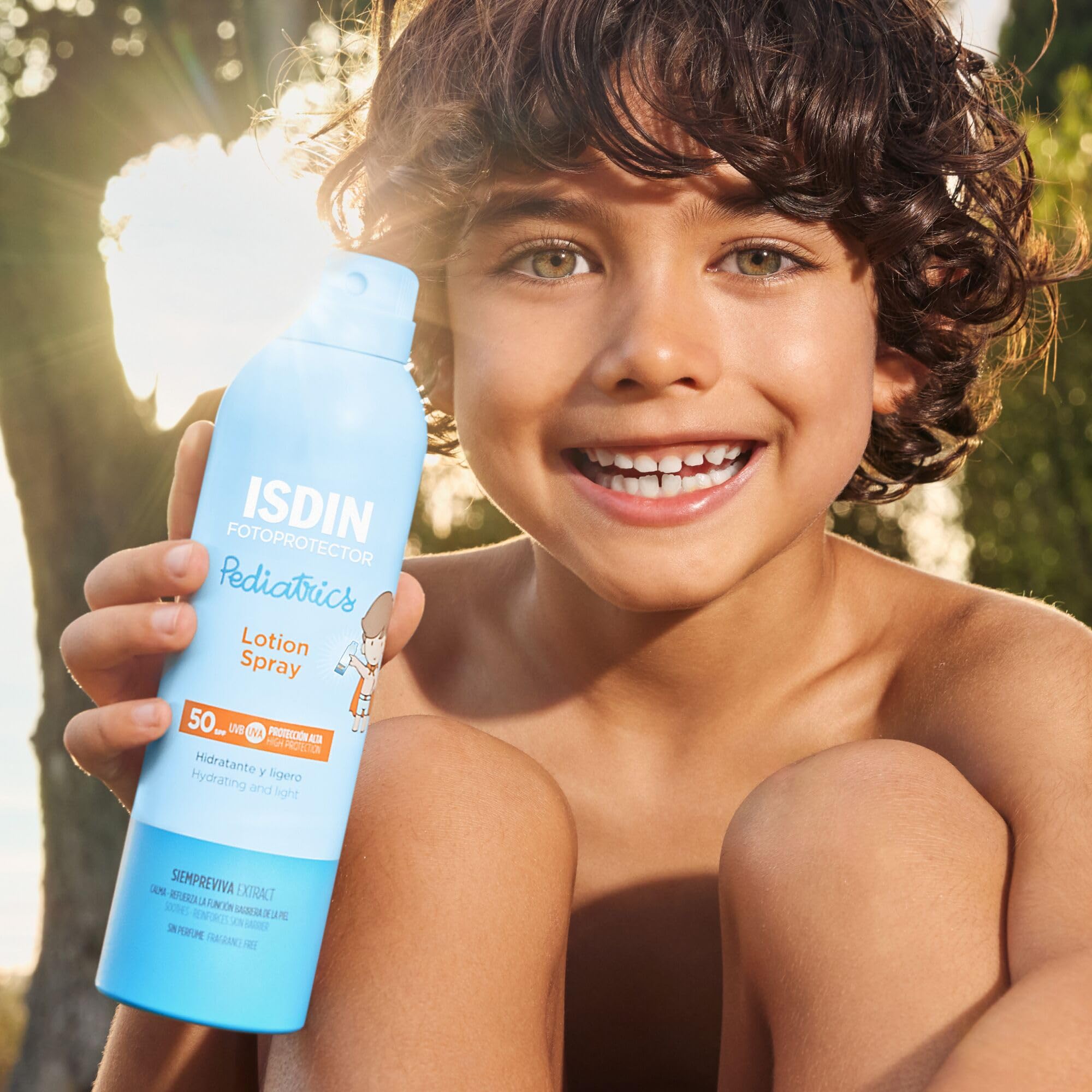 ISDIN Pedriatics Lotion Spray SPF 50 (250 ml) | Protezione Solare Corpo Spray per Bambini | Idratante e Leggera | Senza Profumo