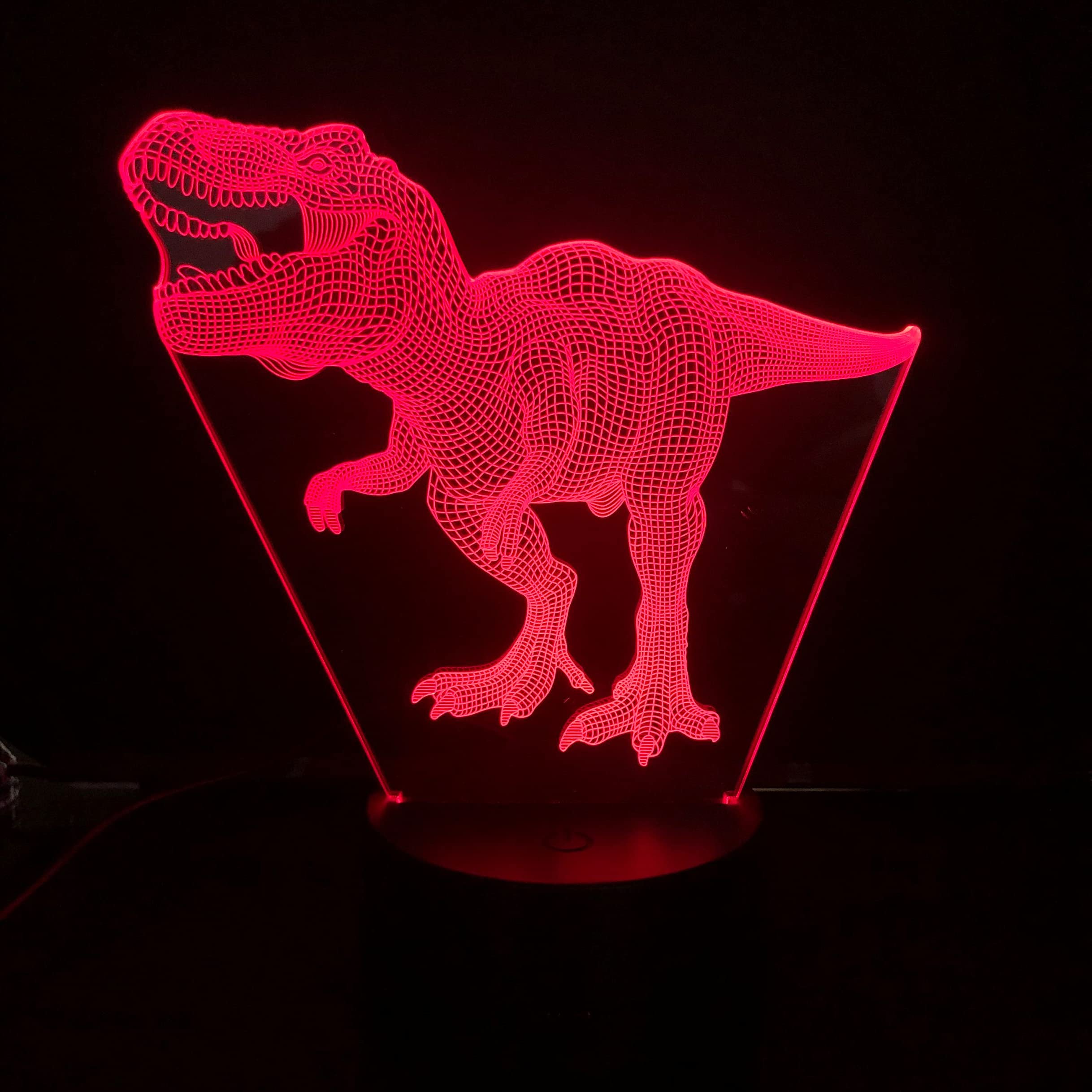 LED-Lampe Dinosaurier T-Rex Farbwechsel USB Nachtlicht und Dekoration