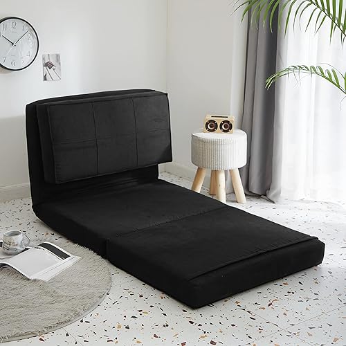 Miniatura 22 de Urban Lifestyle Ultra Suede - Silla abatible convertible, color verde azulado verde azulado,Rosa (Blush),Arco iris,Negro -,Marrón,Carbón