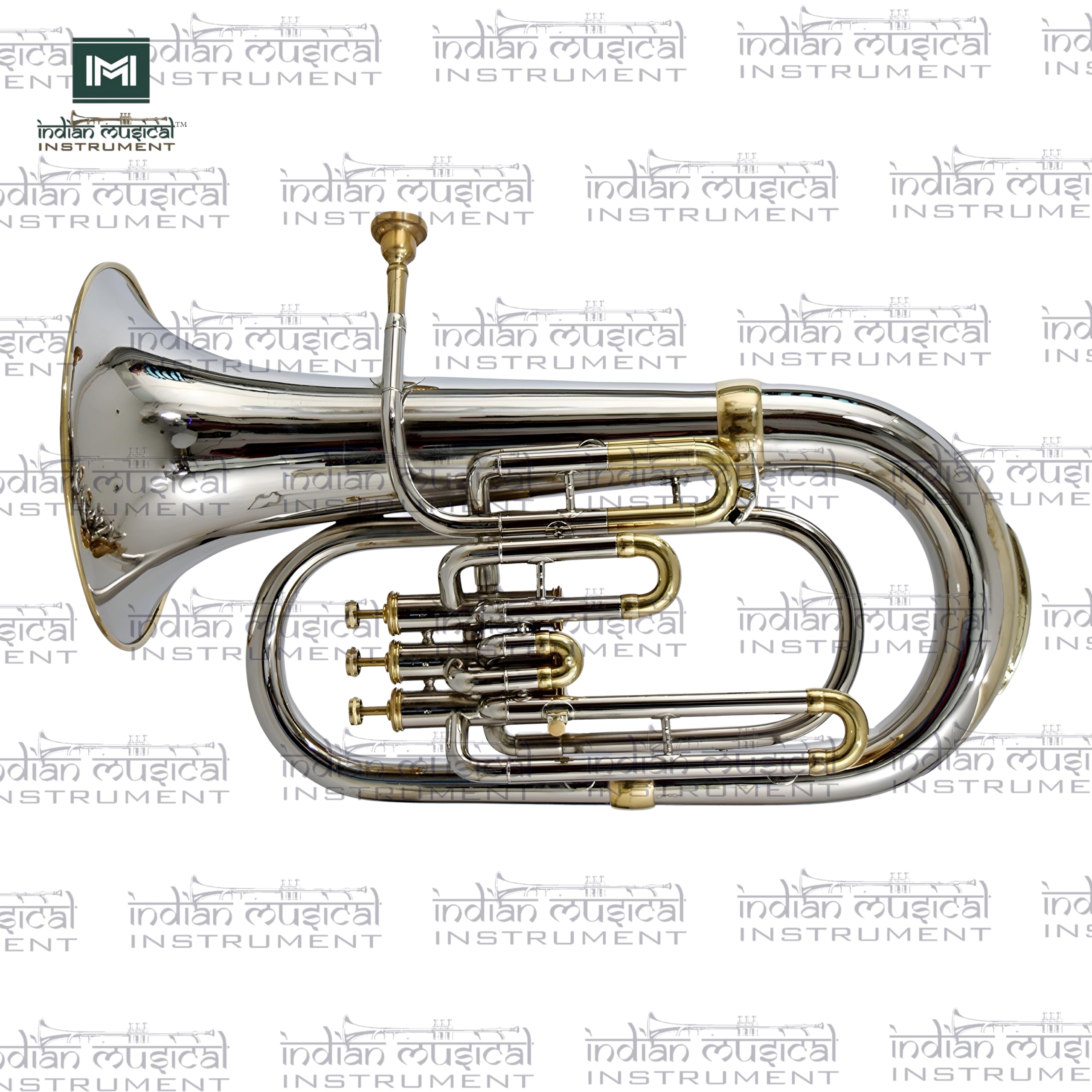 M.J Euphonium 3 Valve Nickel Brass Bb Pitch for Beginner, Student and Professionals with Deluxe Hard Carry Case,and Mouthpiece - Image 4