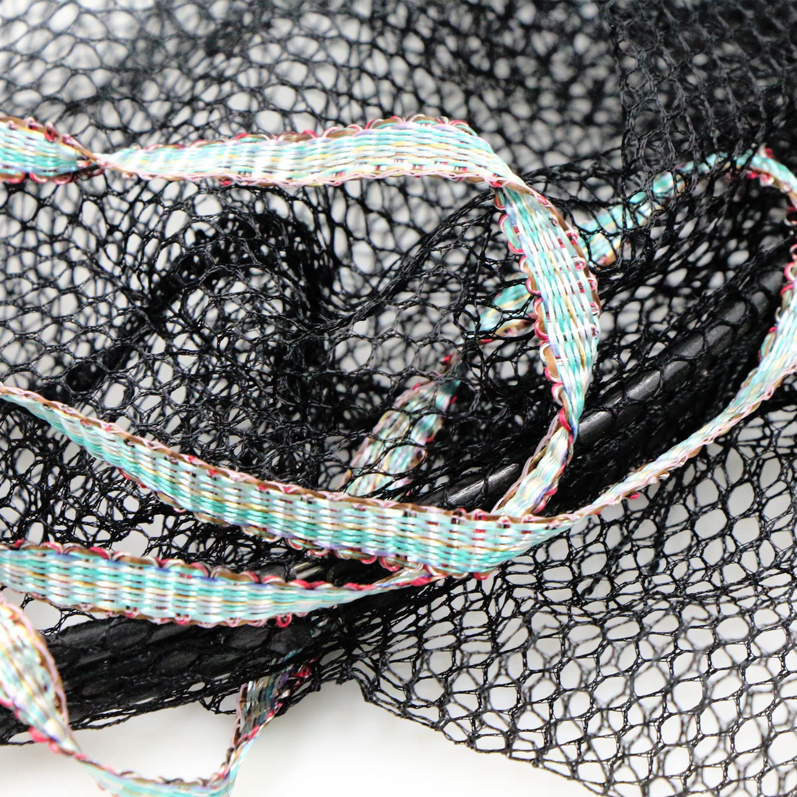 Filet De PêChe Bourriche Cage - Poissons Repliable Panier Epuisette Pliante pour D'AppâT Accessoires Chalut Le en Nylon Simple Convient Placement des Et Crevettes, 1 PièCe