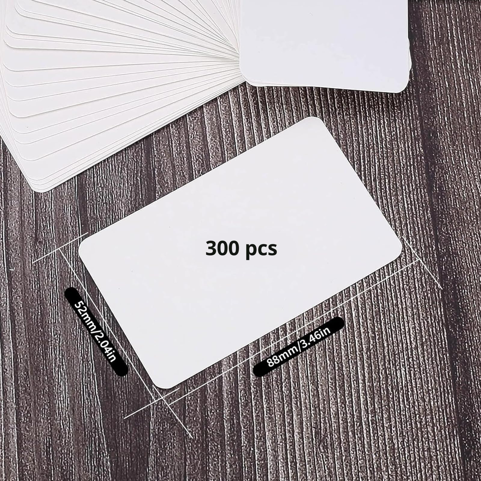Papier Carte de Visite Personnalisée 300 Pcs, Cartes Postales Vierges Kraft, 8,8 x 5,4 cm, Blanc